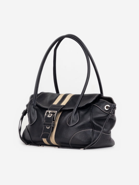 Prada 2000s Vitello Daino Stripe Shoulder Bag – photo 2