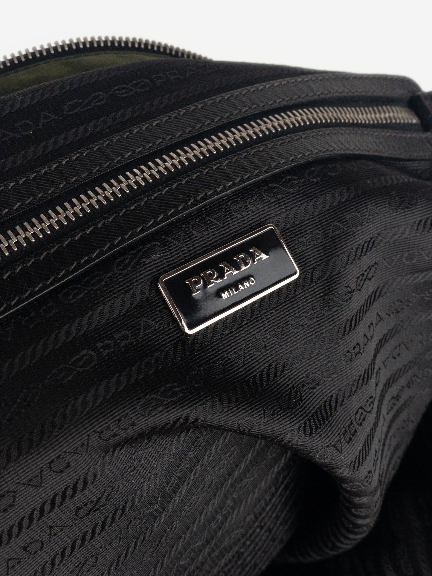 Prada 2000s Large Tessuto 2-Way Dragon Handbag