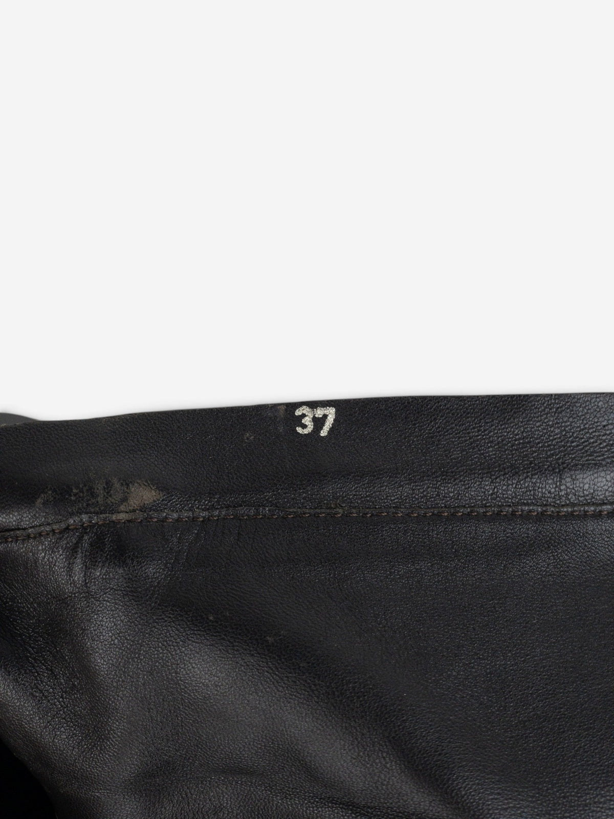 Prada 2000s Knee High Nylon Sidestripe Heel Boots – detail view