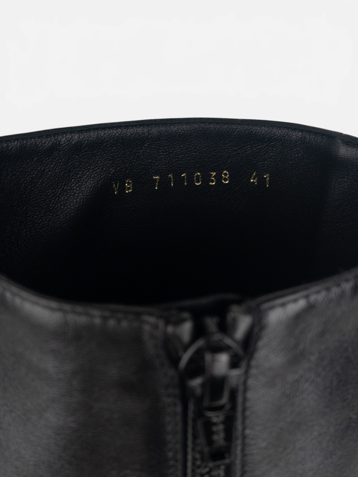 Saint Laurent AW22 Knee-High Otto 70 Riding Boots – inner shaft stamp