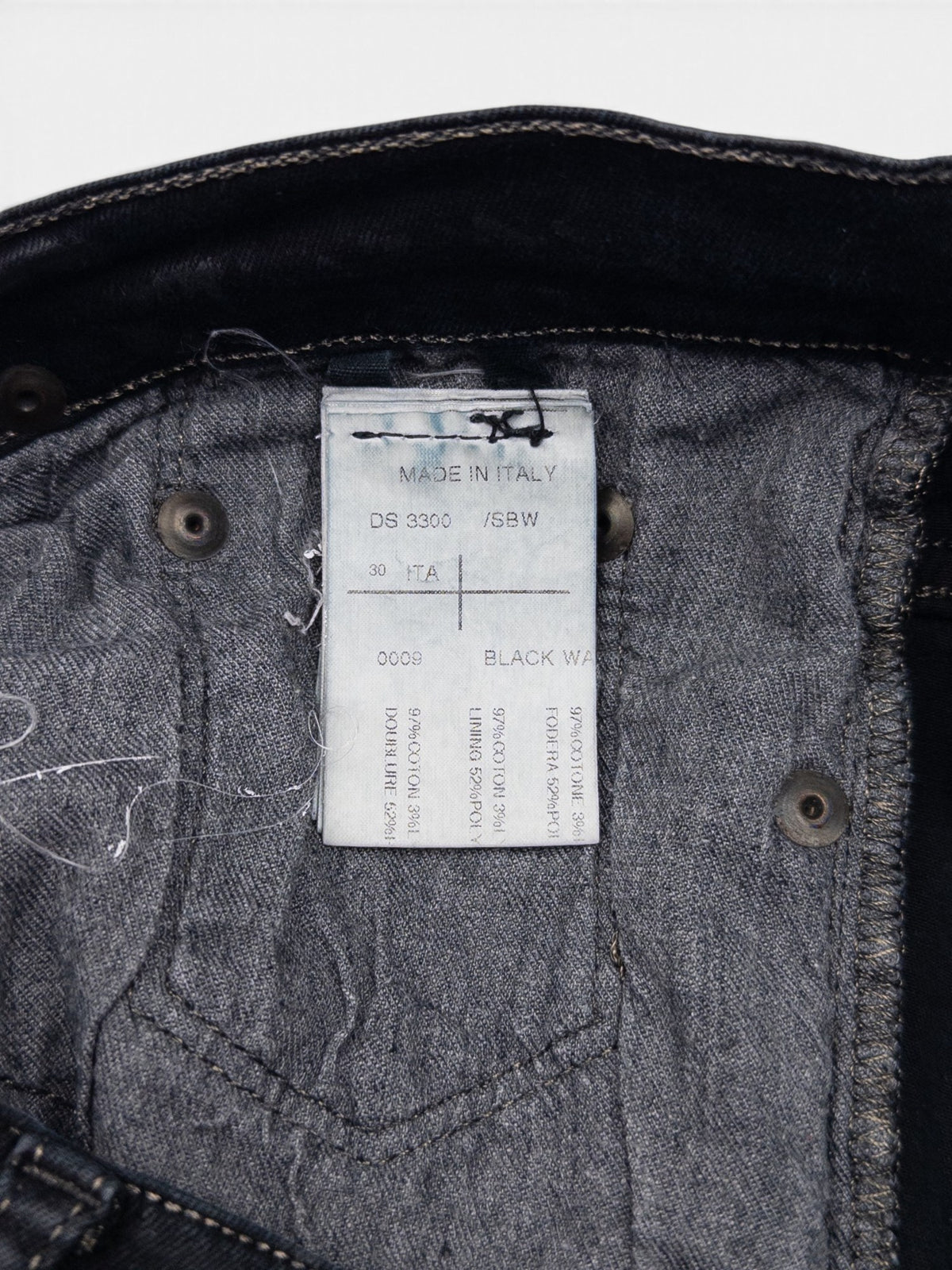 Rick Owens DRKSDHW 2000s Waxed Berlin Cut Denim Jeans – view 5