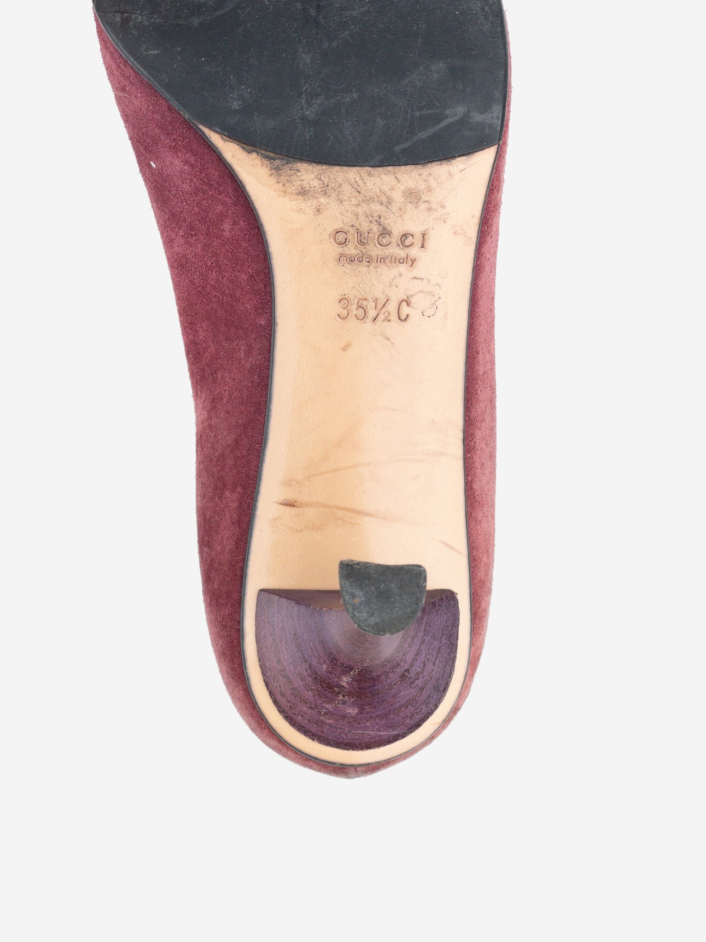 Gucci by Tom Ford 1990s Suede Pointed-Toe Horsebit Pump Heels