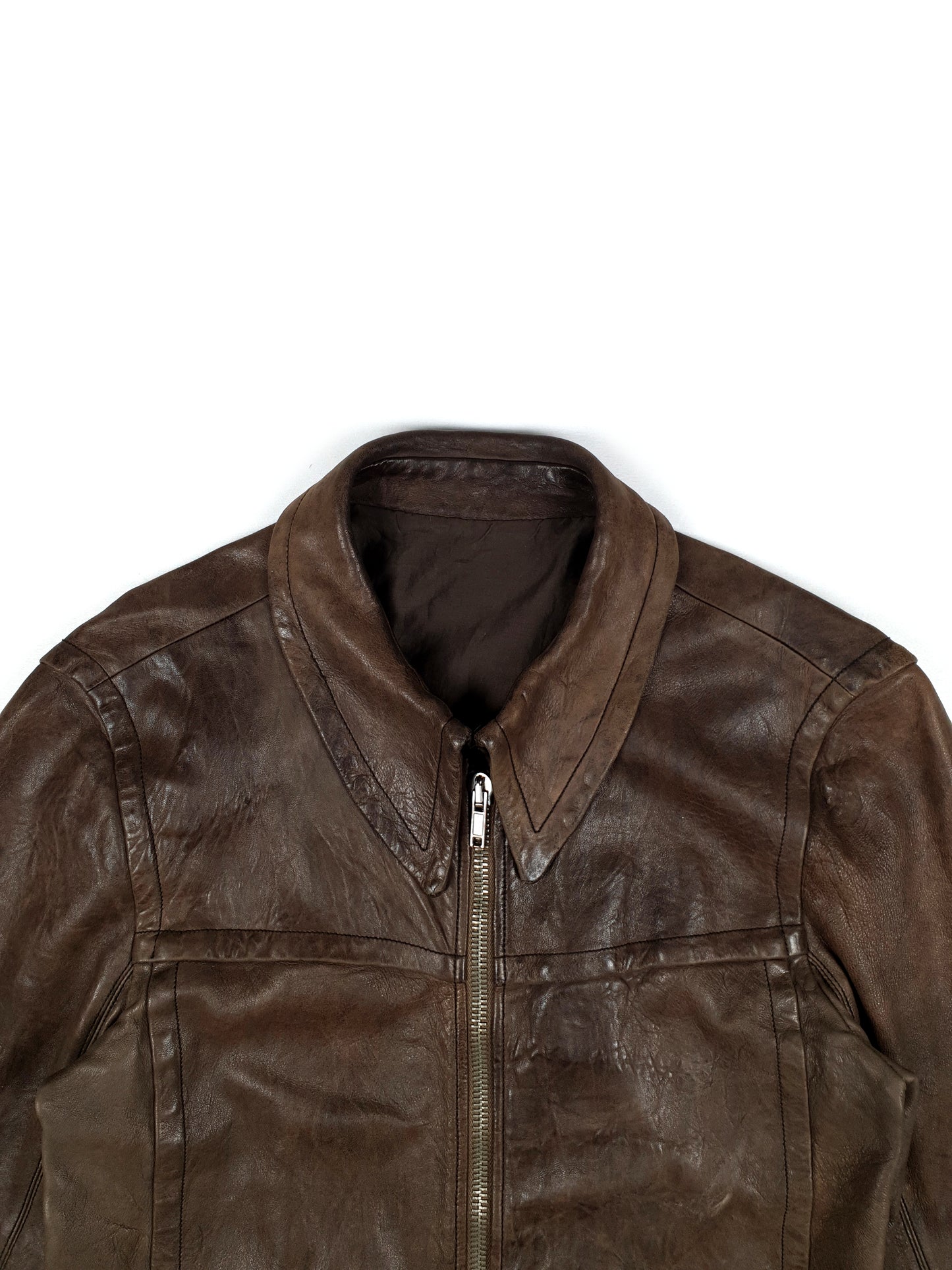 Rick Owens Hammered-Lamb Leatherjacket