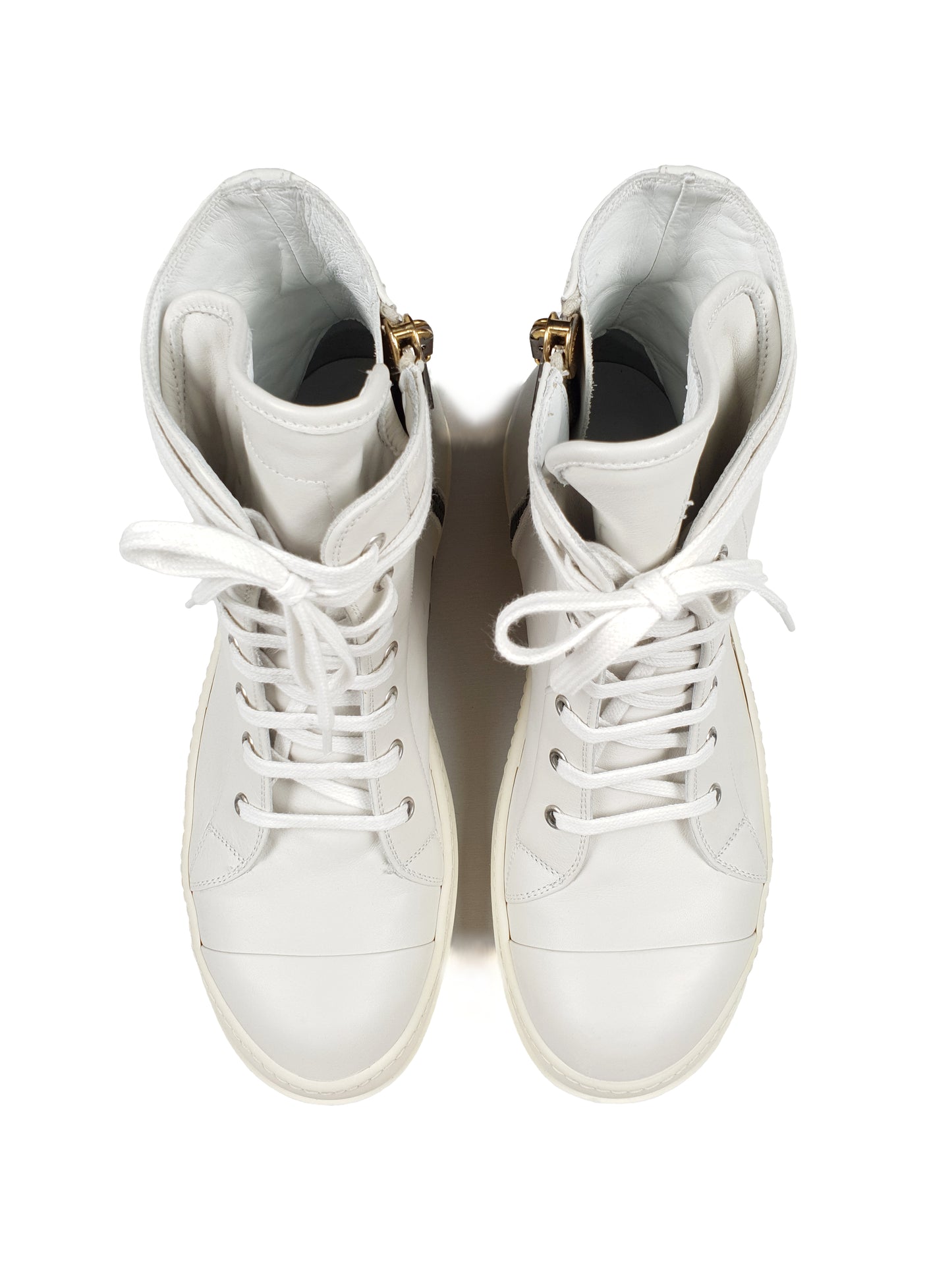 Rick Owens Mainline Ramones Milk Sneakers