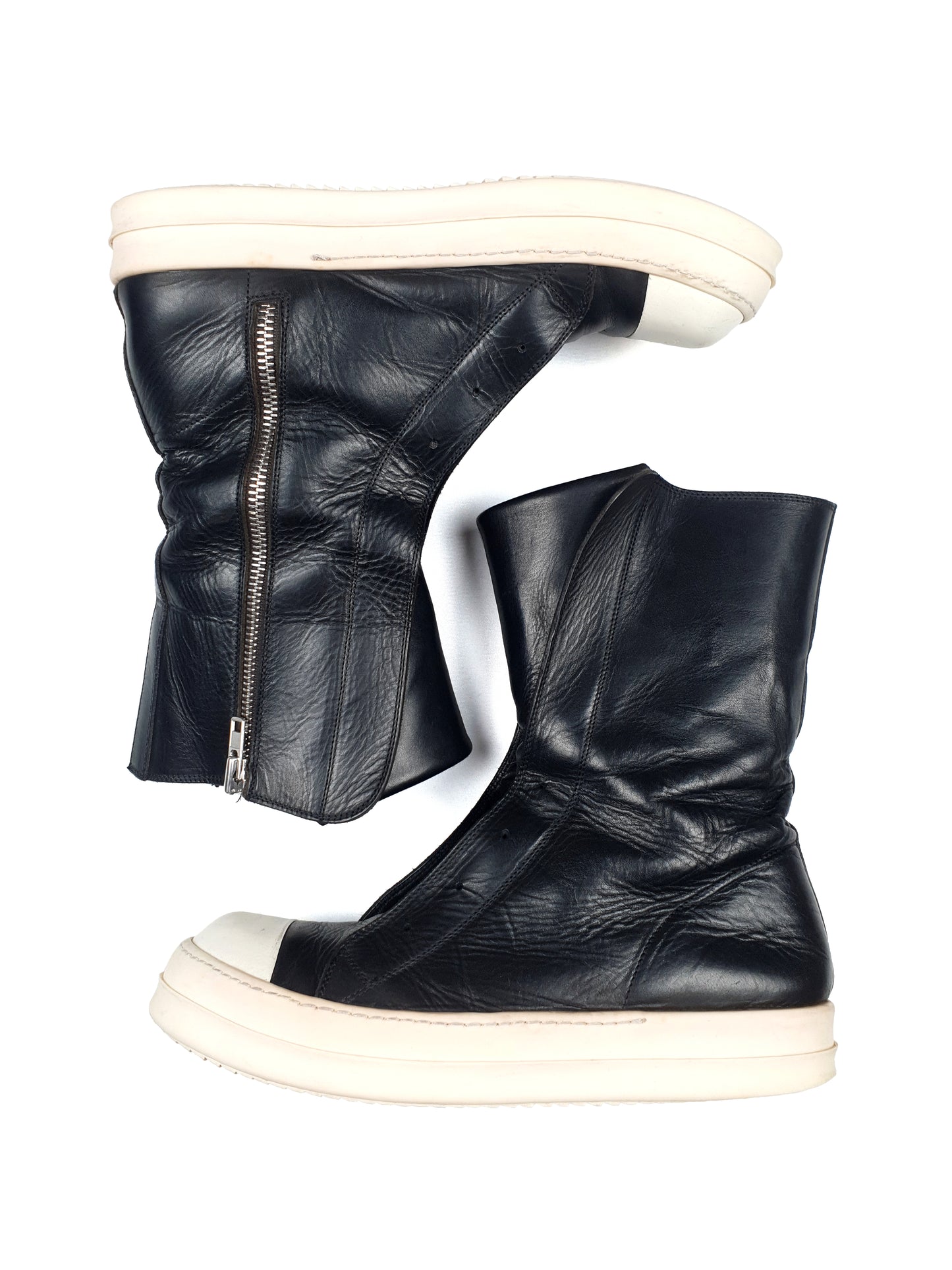 Rick Owens Laceless Ramones Sneakers High