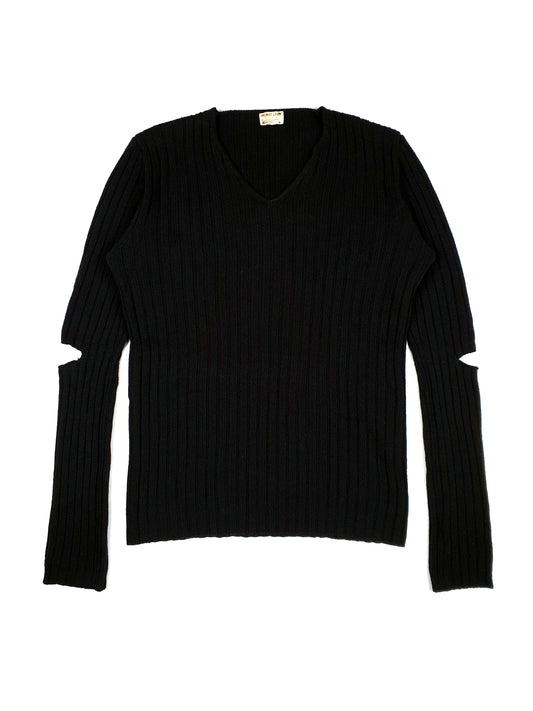 Helmut Lang Jeans AW97 Slashed Elbow Knit Sweater