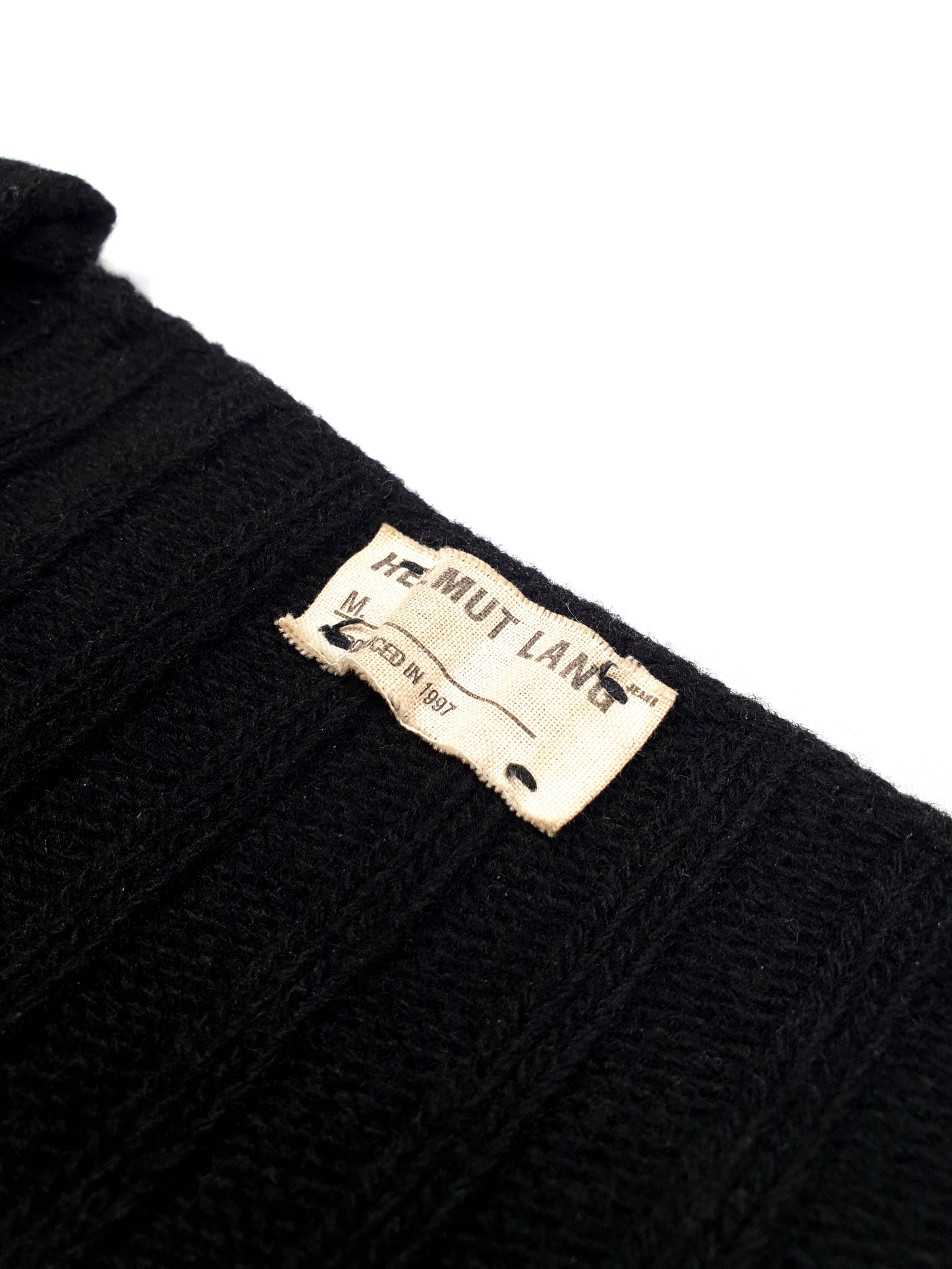 Helmut Lang Jeans AW97 Slashed Elbow Knit Sweater