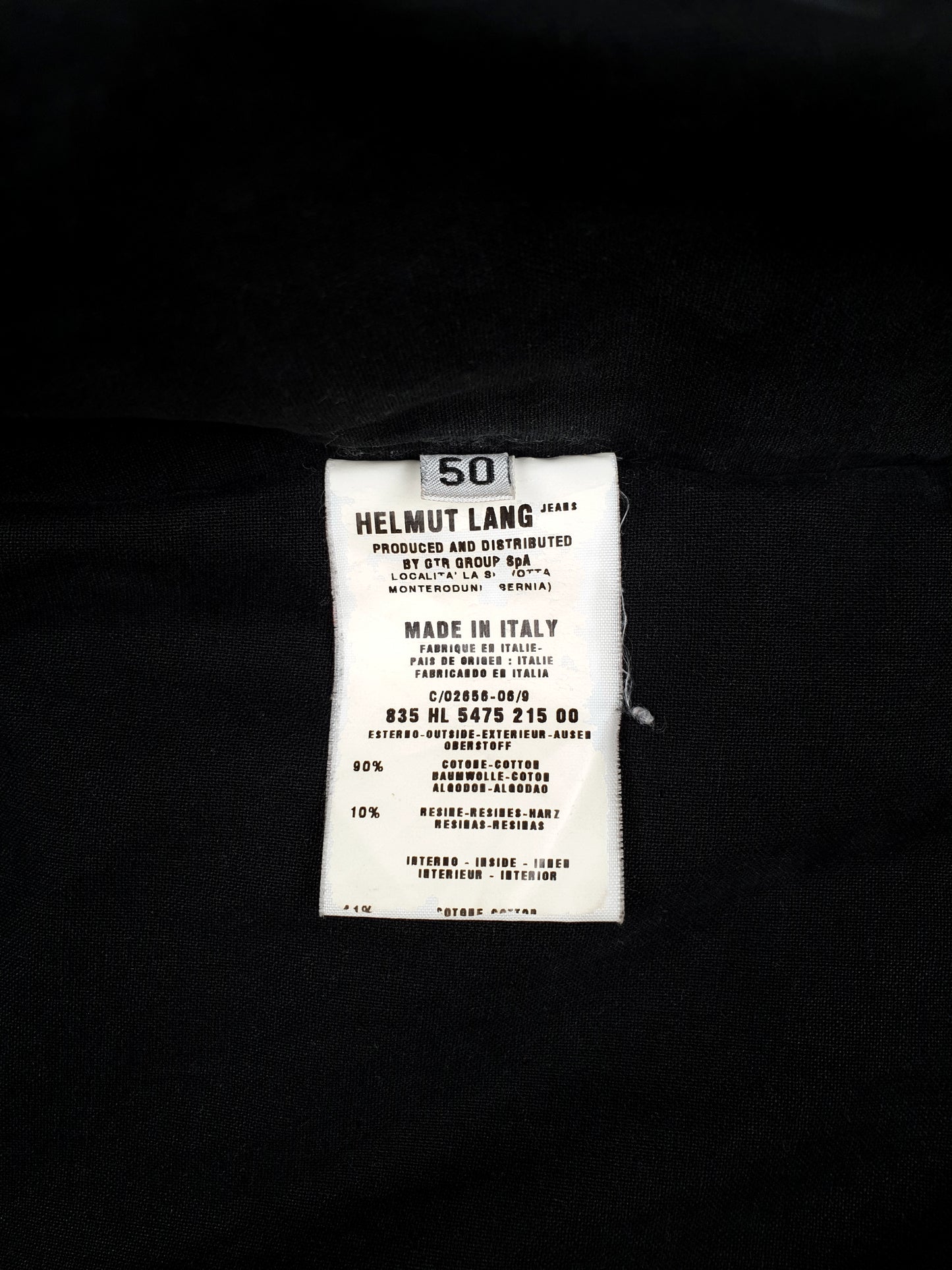 Helmut Lang Jeans AW99 Hooded Military Parka black