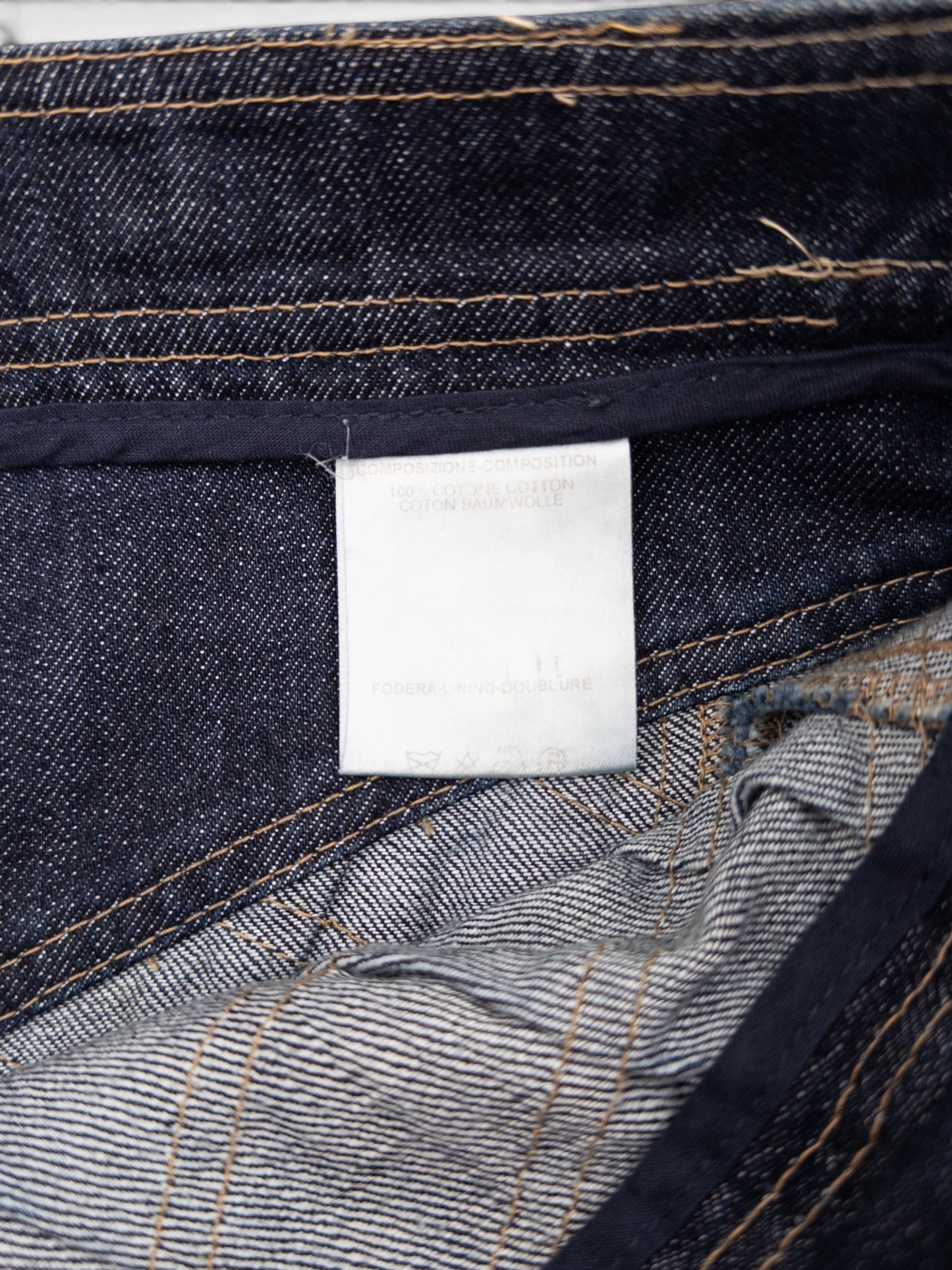 Gucci by Tom Ford SS04 Pleated Denim Midi-Skirt – care label