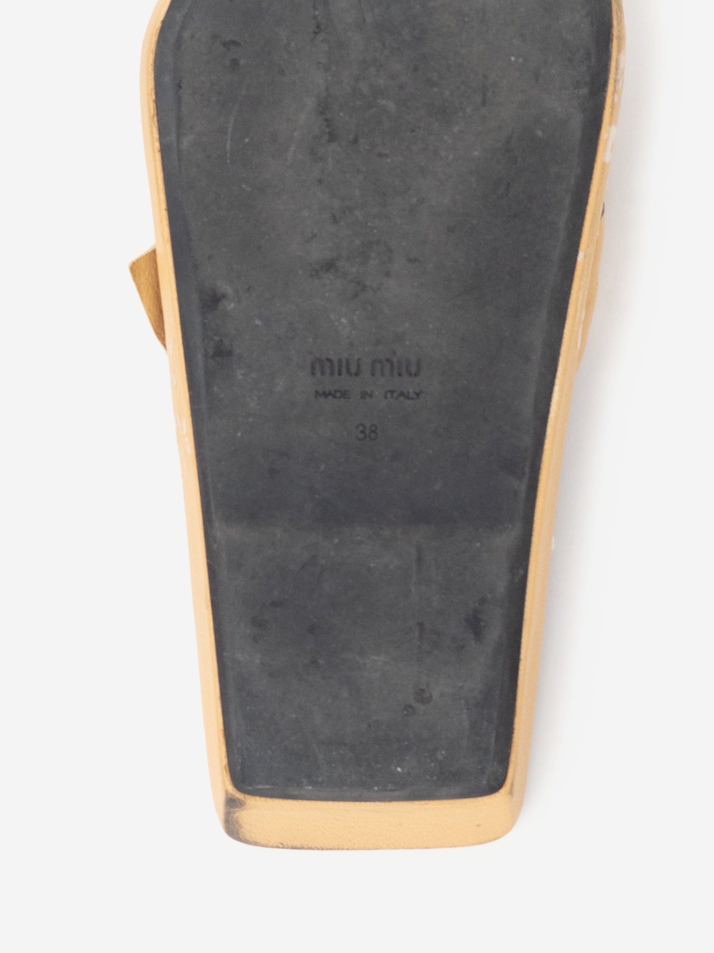 Miu Miu 2000s Angular Ribbon Sandal Slides