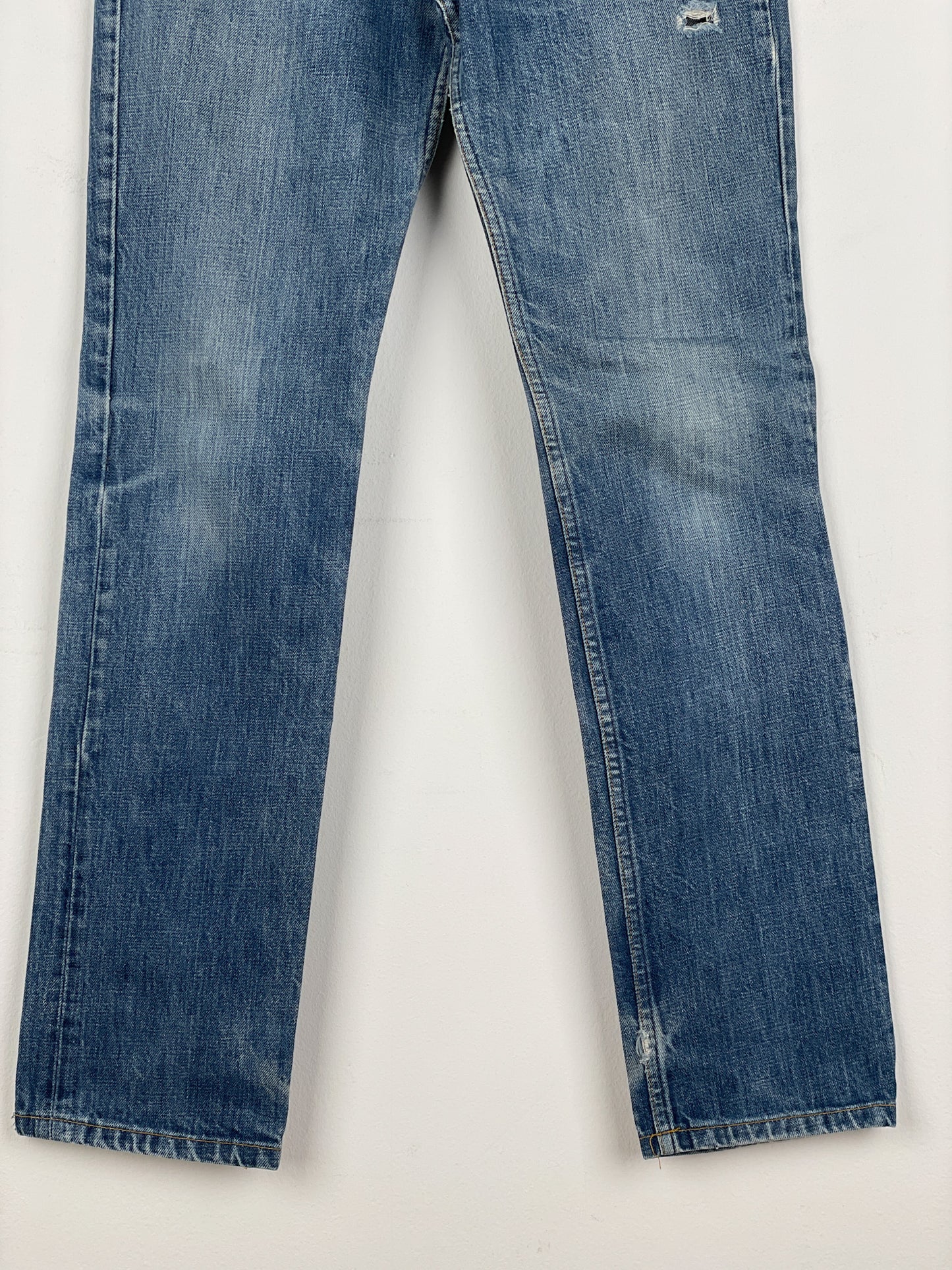 Helmut Lang 1990s Washed Distressed Denim Jeans