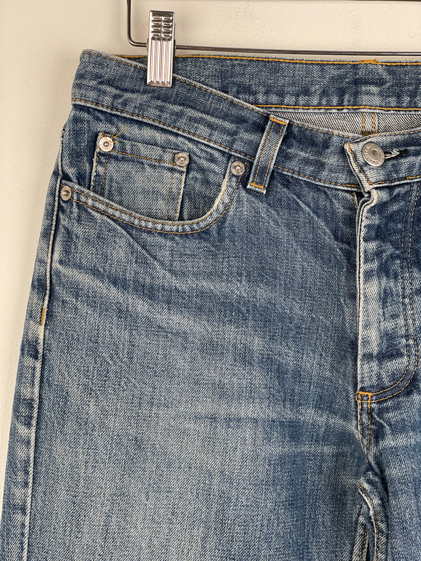 Helmut Lang 1990s Washed Distressed Denim Jeans