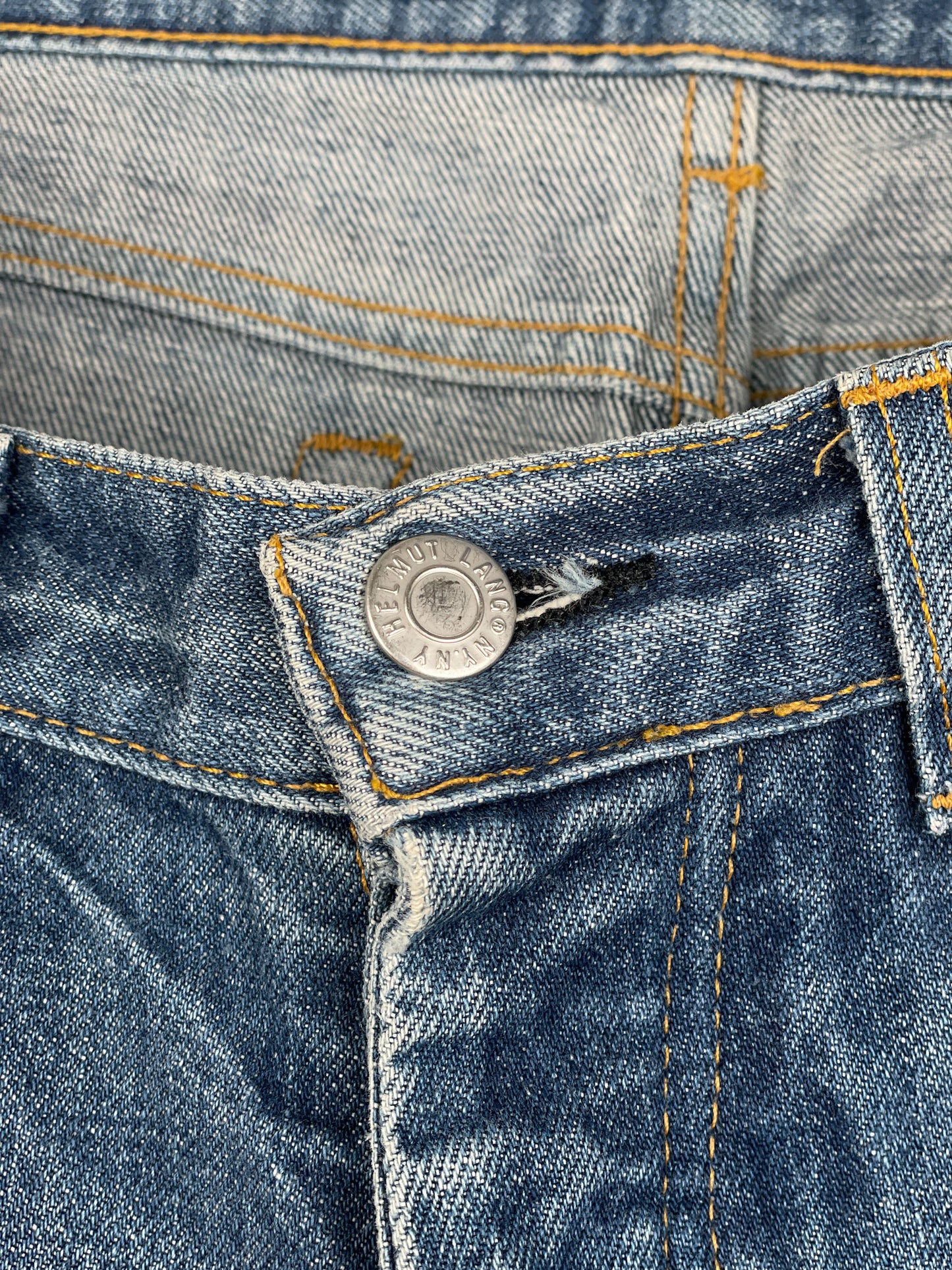 Helmut Lang 1990s Washed Distressed Denim Jeans