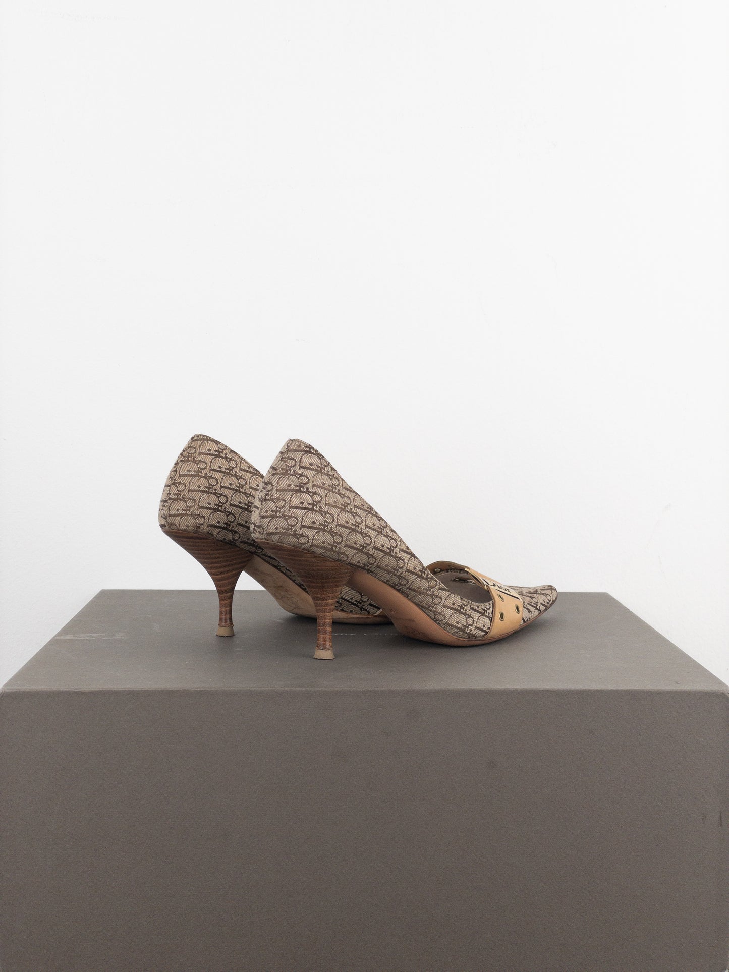 Dior by Galliano SS02 ‘Street Chic’ Buckle Monogram Pump Heels