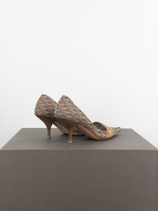 Dior by Galliano SS02 ‘Street Chic’ Buckle Monogram Pump Heels
