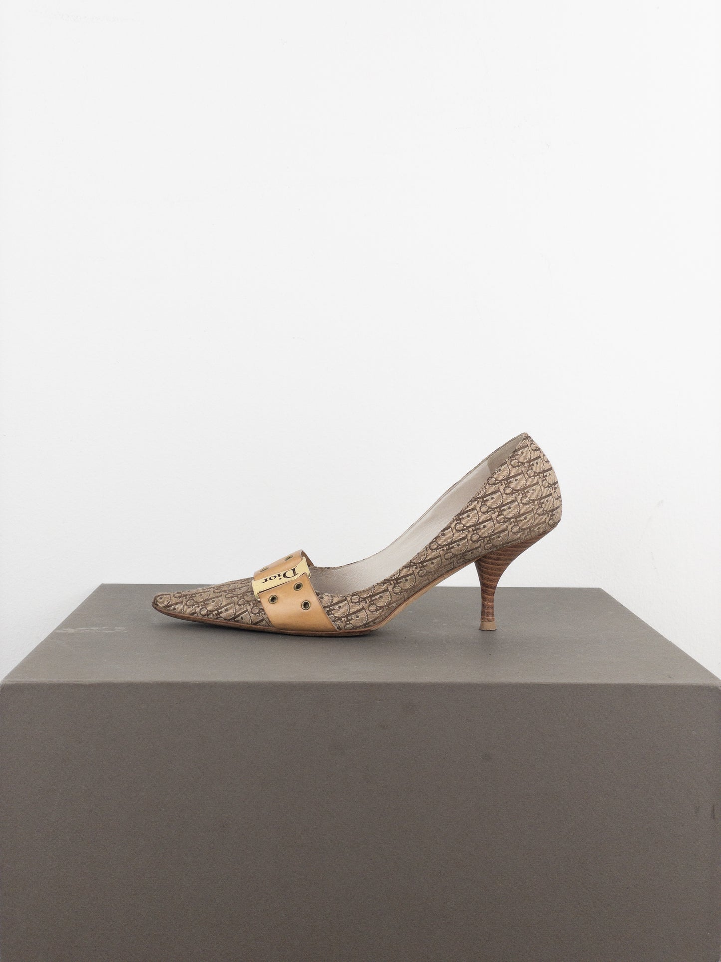 Dior by Galliano SS02 ‘Street Chic’ Buckle Monogram Pump Heels