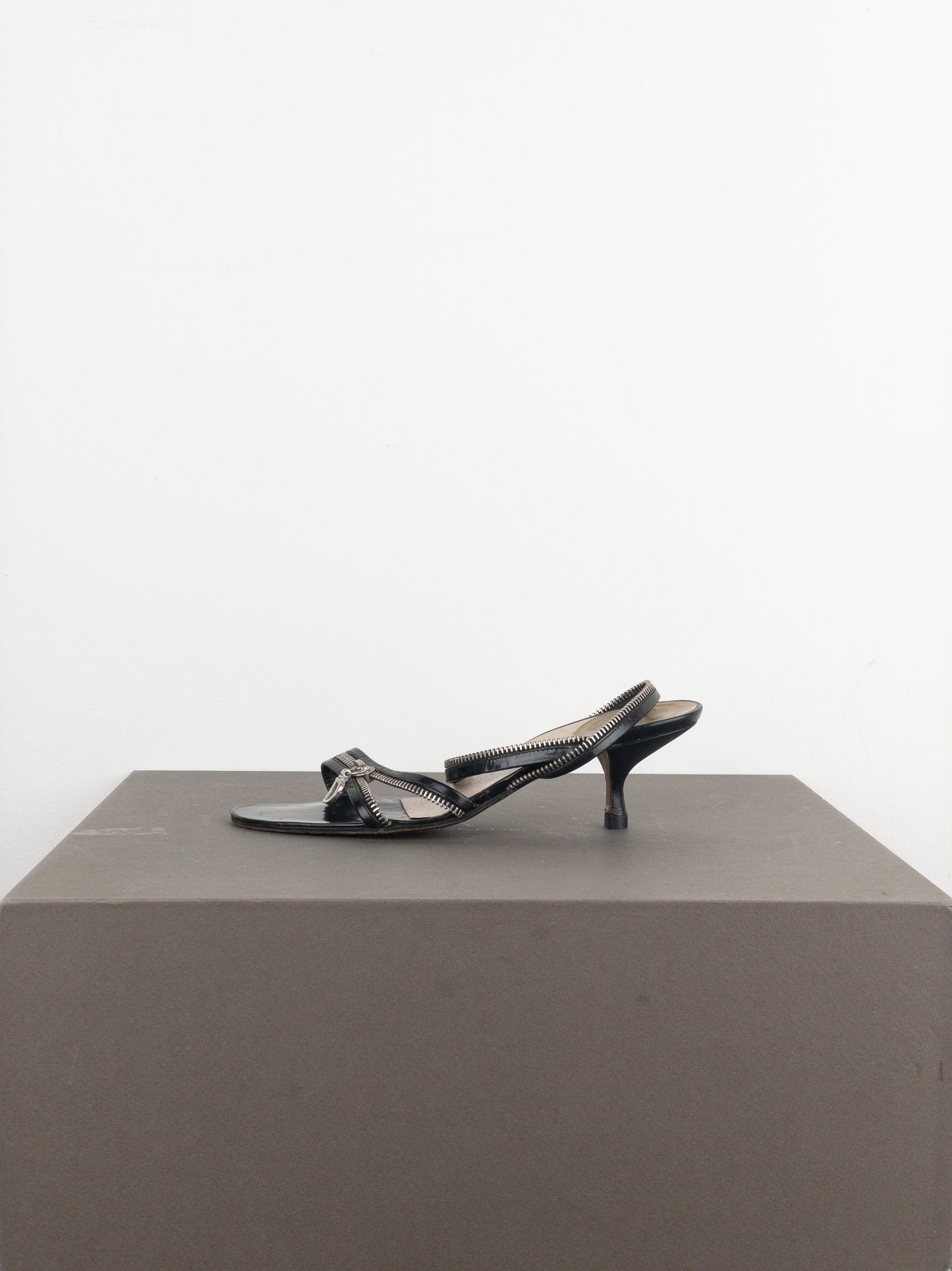 Dior by Galliano SS01 Zipper Sandal Heels