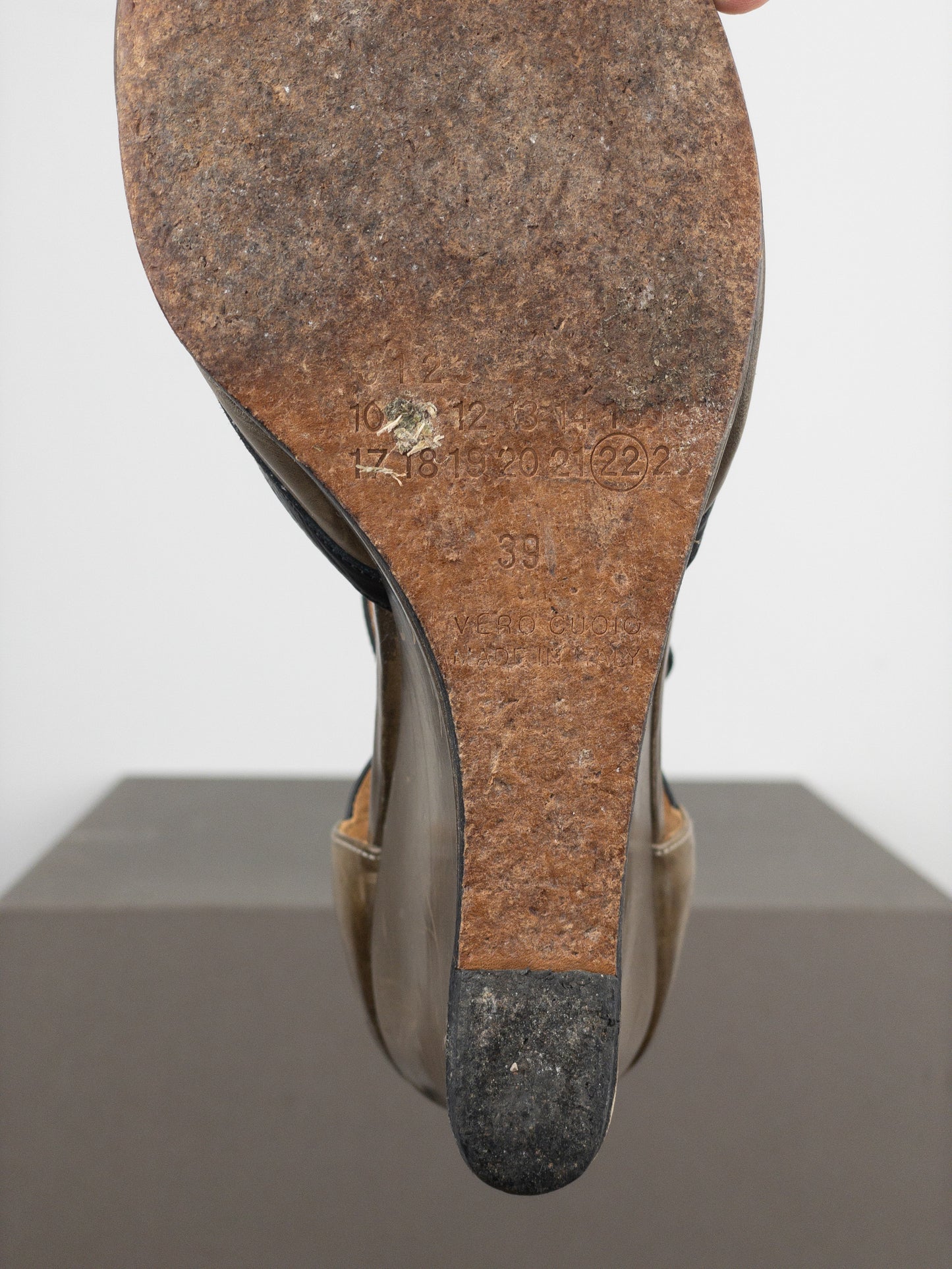 Maison Margiela Replica Peep Toe Mary Jane Wedge Pump Heels