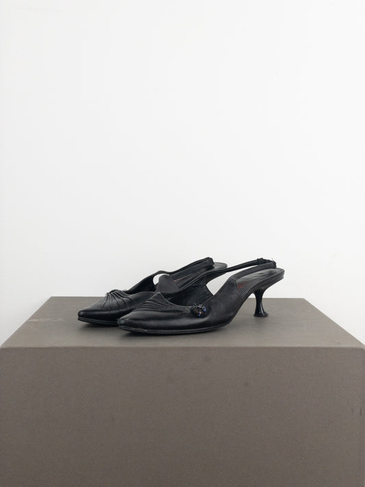 Miu Miu SS00 Pointed Toe Slingback Kitten Heels