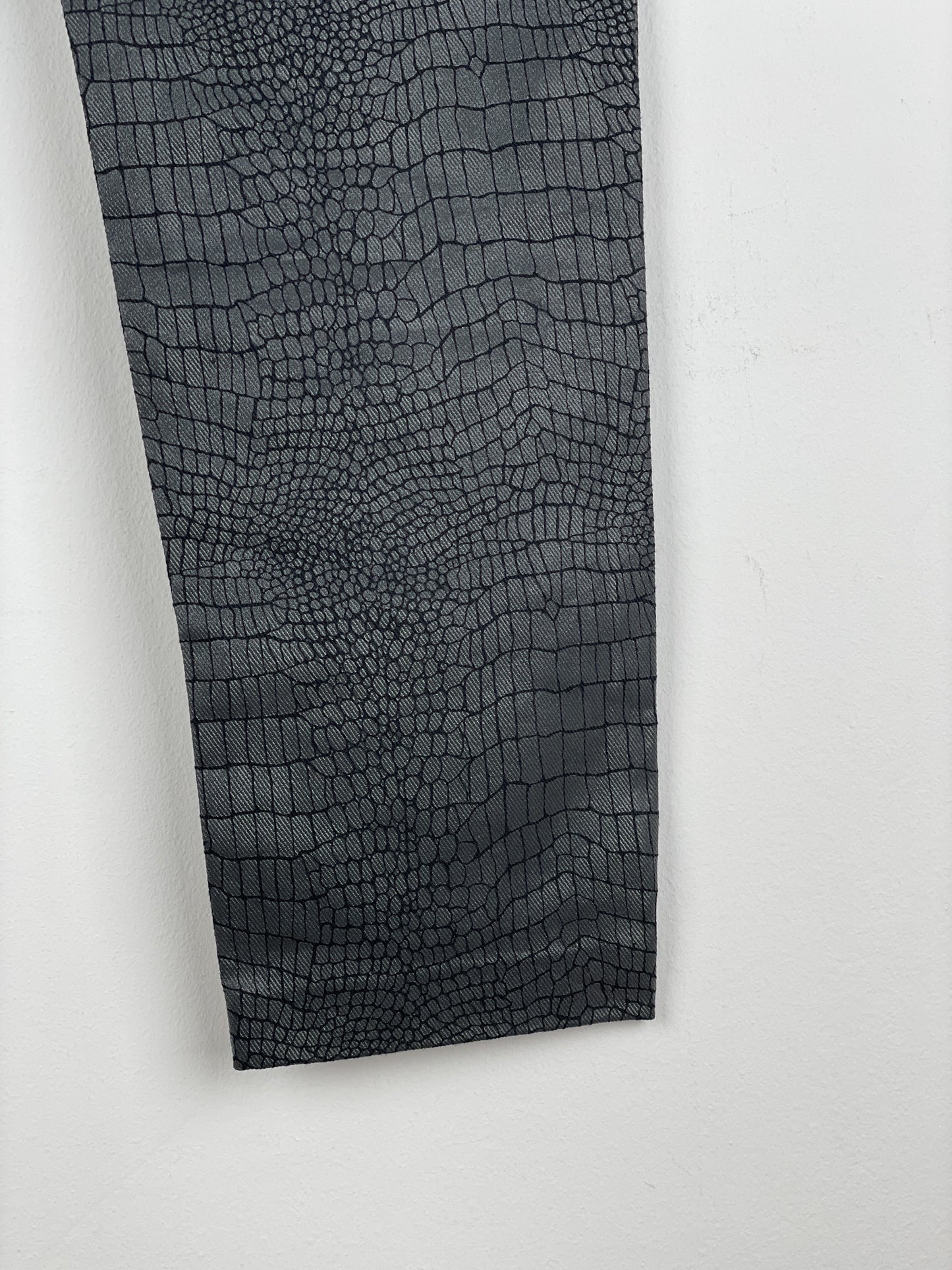 Jean Paul Gaultier AW95 Cyber Croc Print Denim Jeans