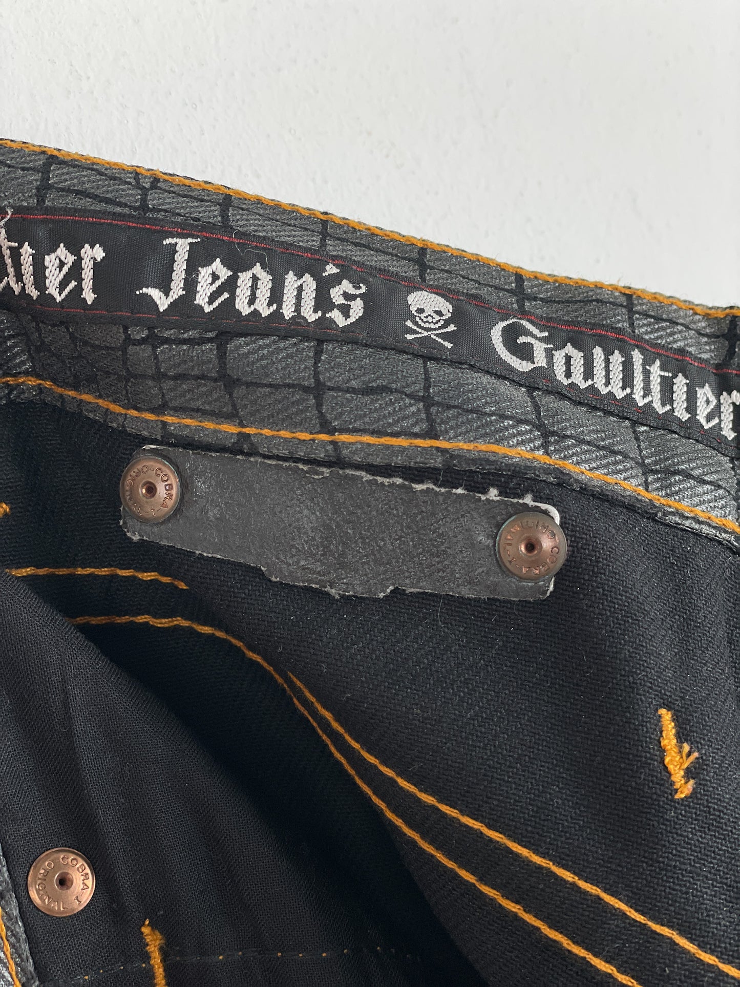 Jean Paul Gaultier AW95 Cyber Croc Print Denim Jeans