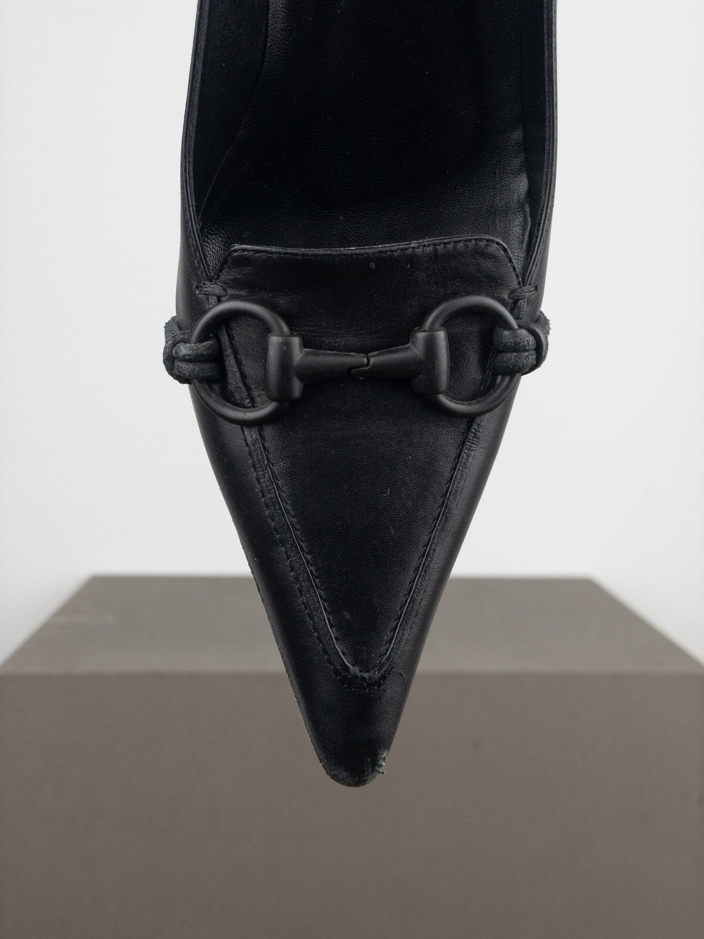 Gucci by Tom Ford 1990s Pointed-Toe Horsebit Pump Heels