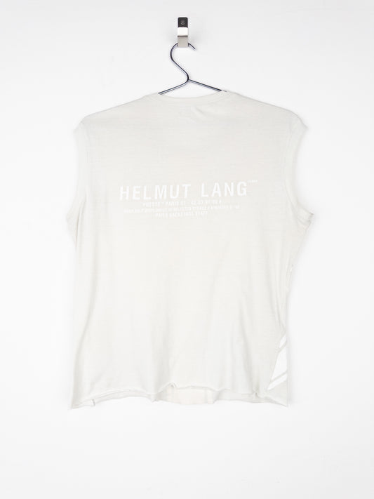 Helmut Lang SS97 Union-Jack Backstage Logo Print Tank Top