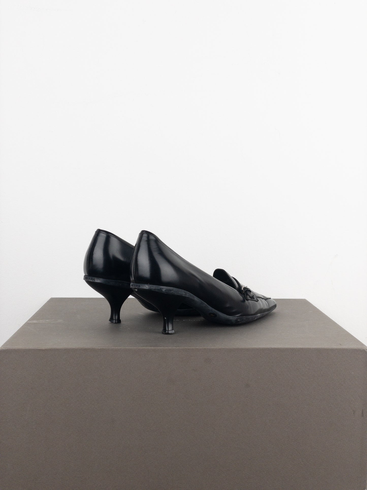 Prada 2000s Pointed Toe Pump Kitten Heels