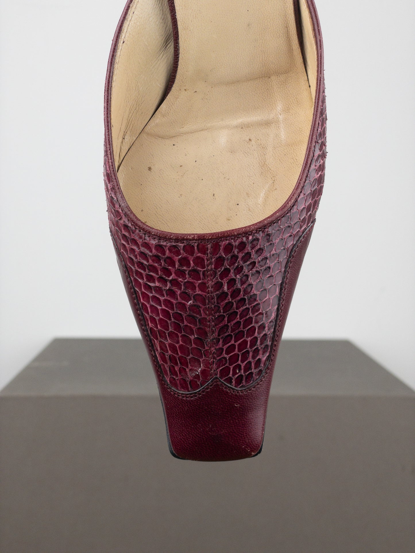Miu Miu SS99 Python Snakeskin Mule Kitten Heels