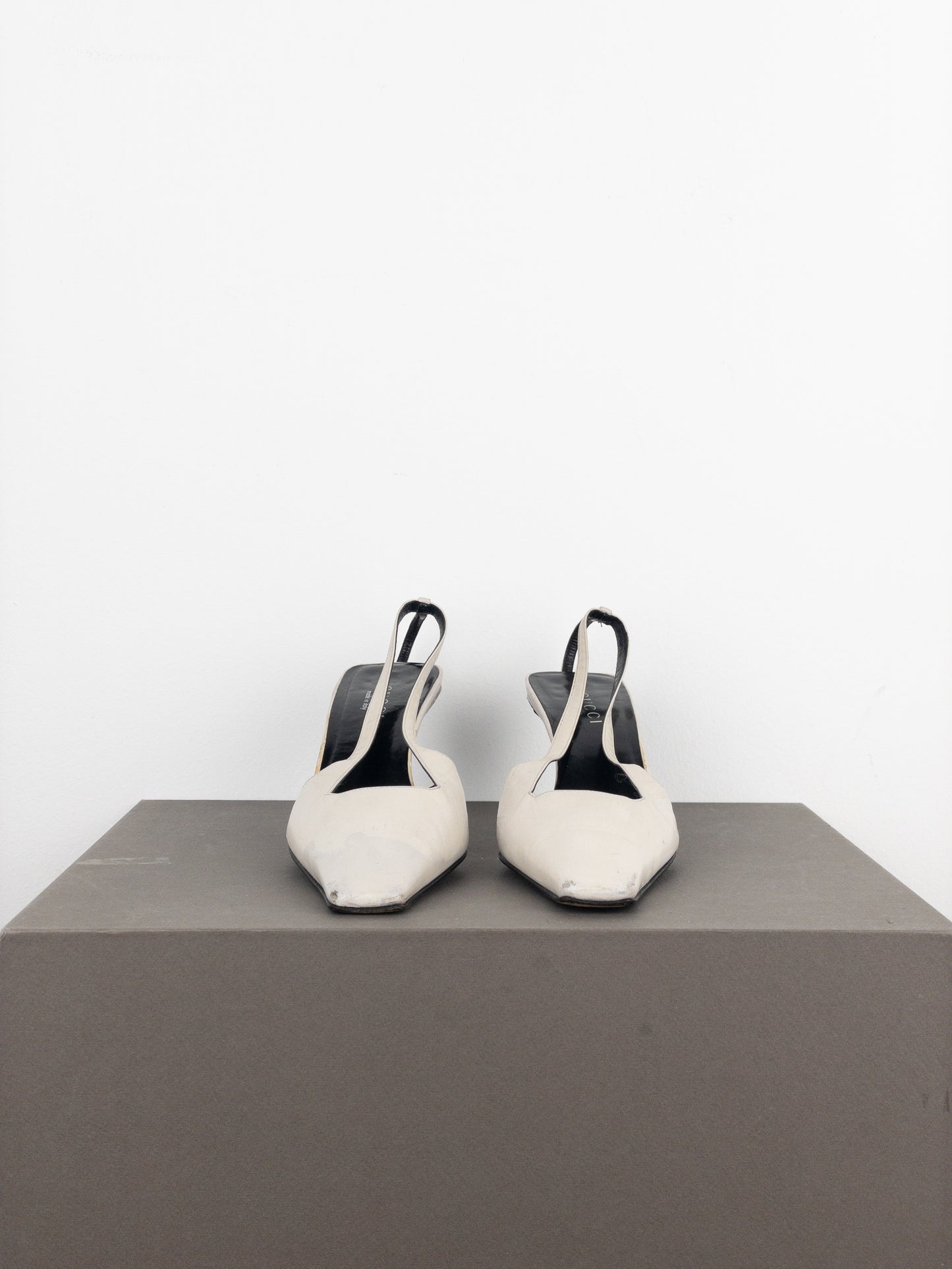 Gucci by Tom Ford SS98 Square Toe Crystal Slingback Pump Heels