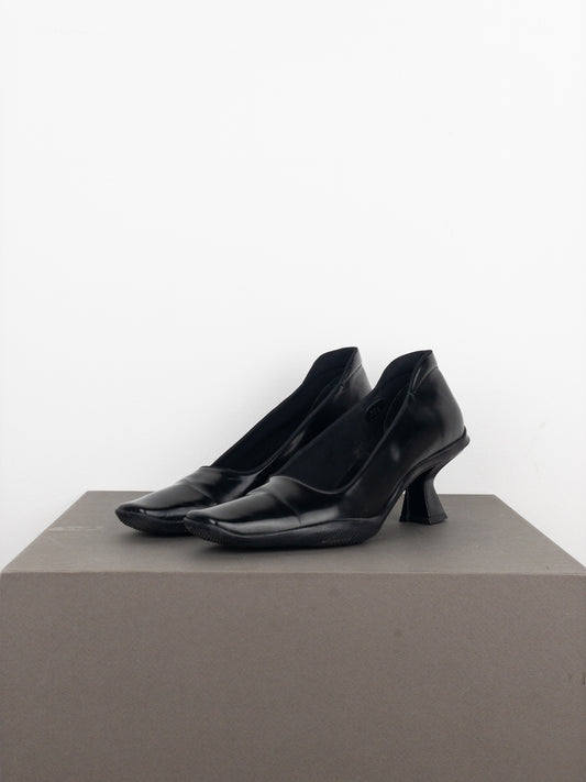 Prada AW99 Square-Toe Sports Kitten Pump Heels