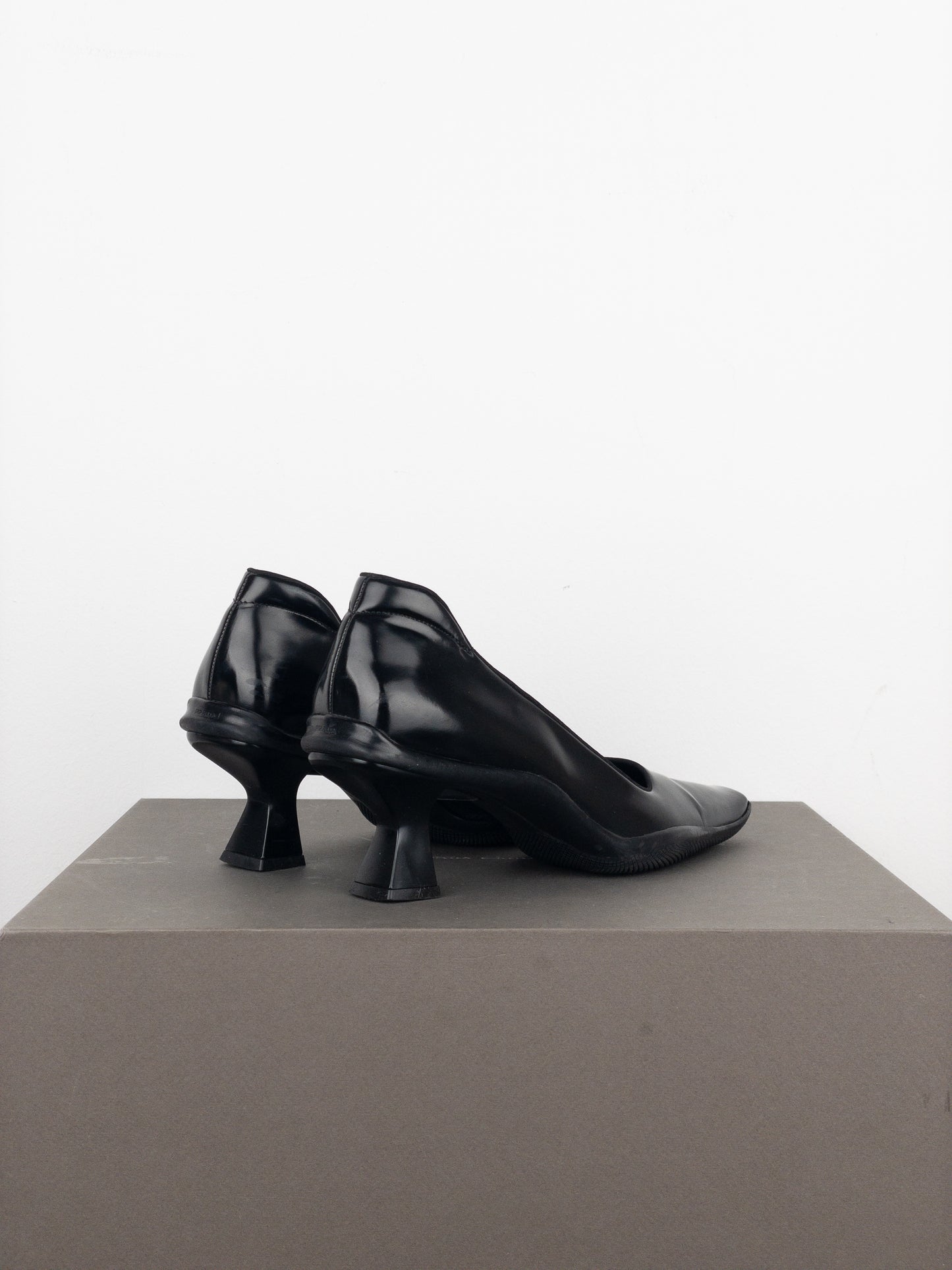 Prada AW99 Square-Toe Sports Kitten Pump Heels