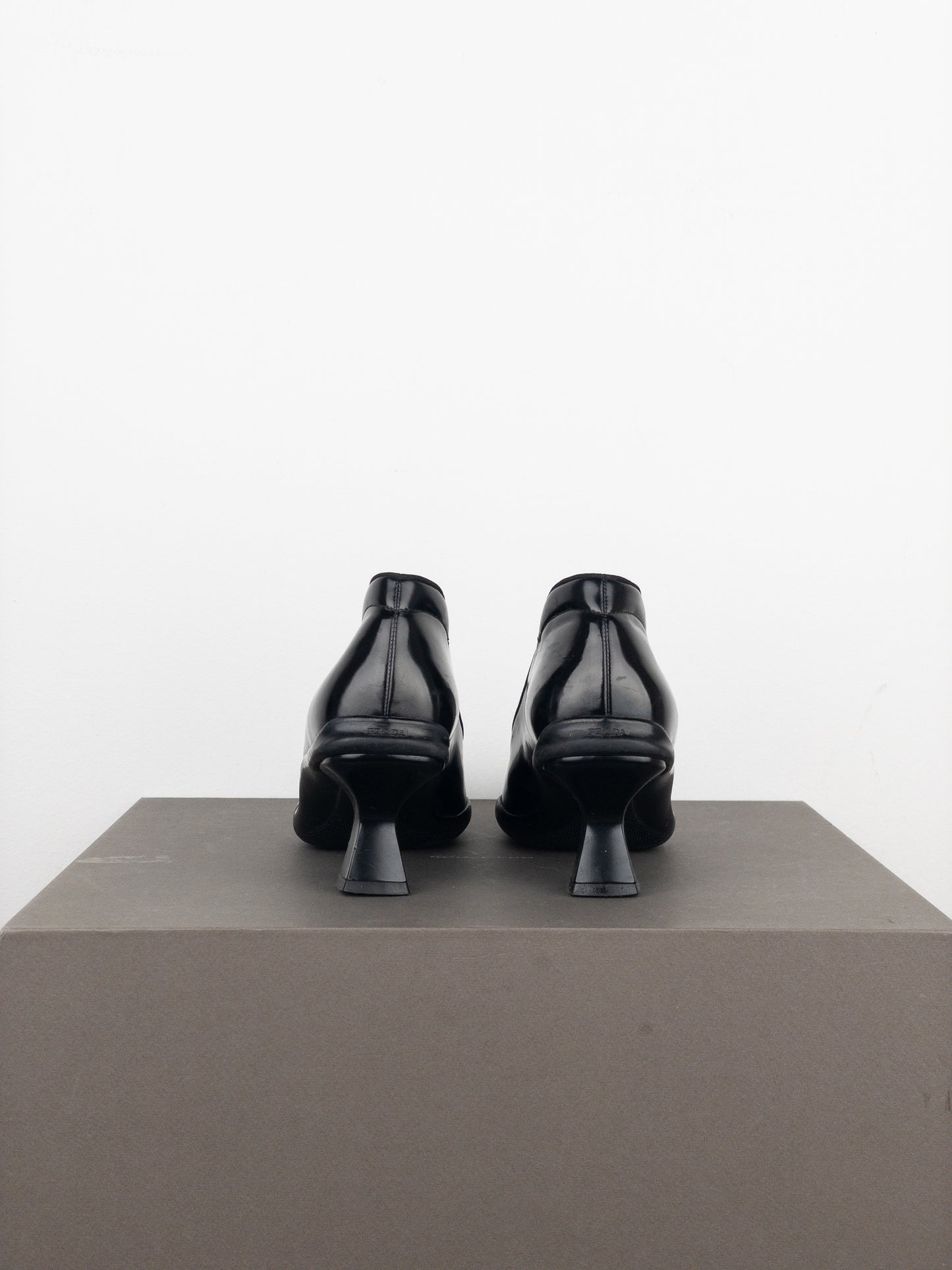 Prada AW99 Square-Toe Sports Kitten Pump Heels