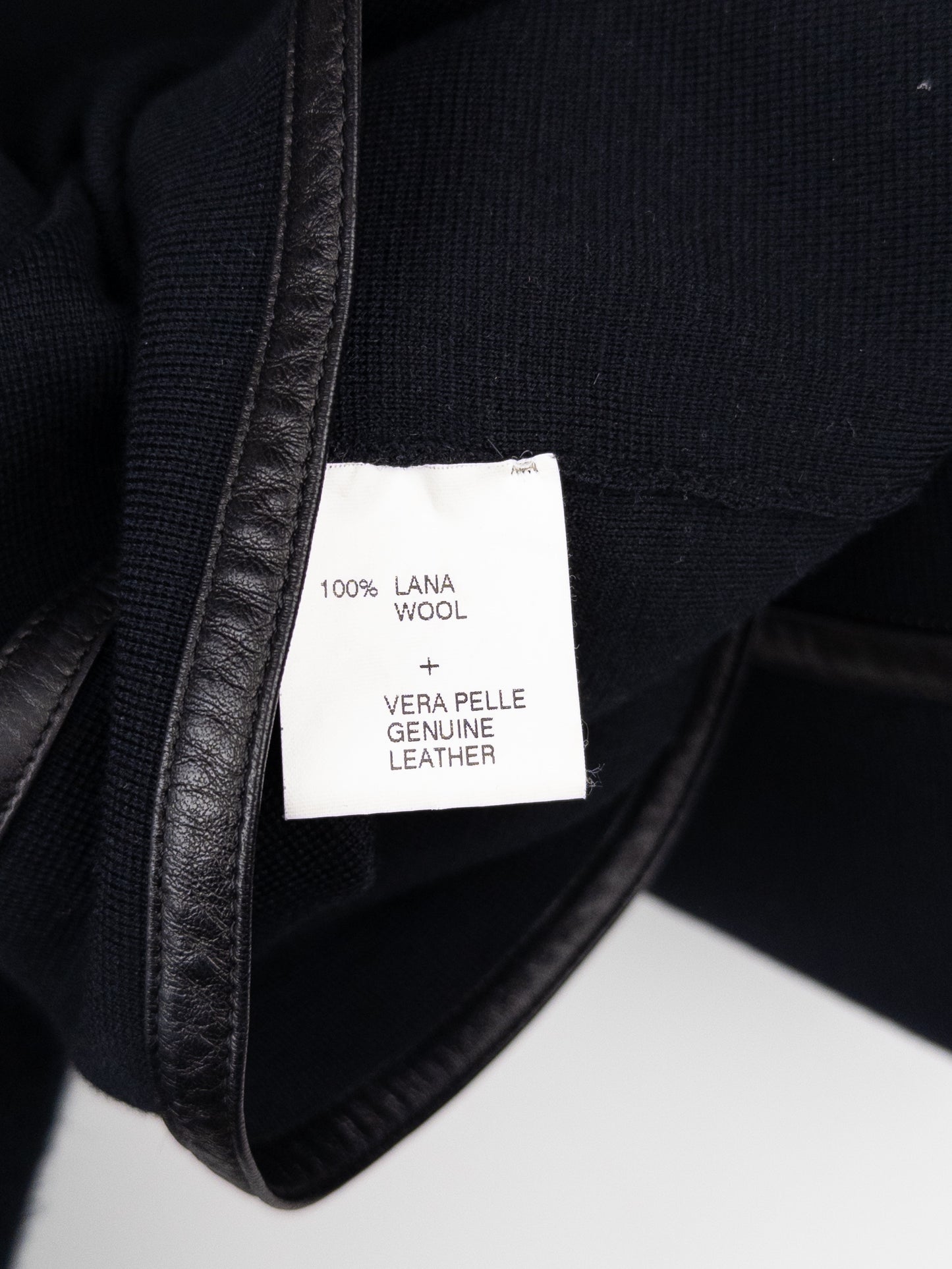 Gucci by Tom Ford AW00 Leather-Trimmed Knit Biker Jacket