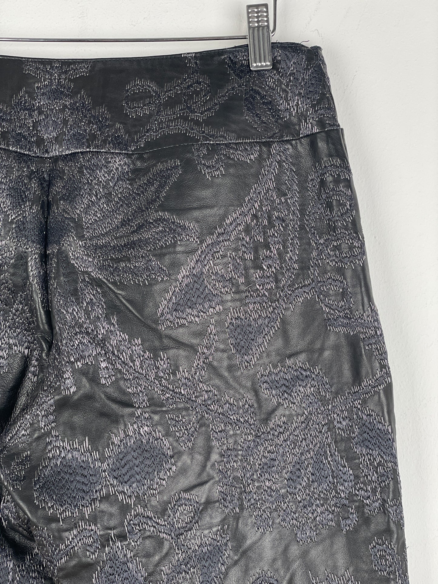 Gucci by Tom Ford SS00 Embroidered Leather Biker Pants