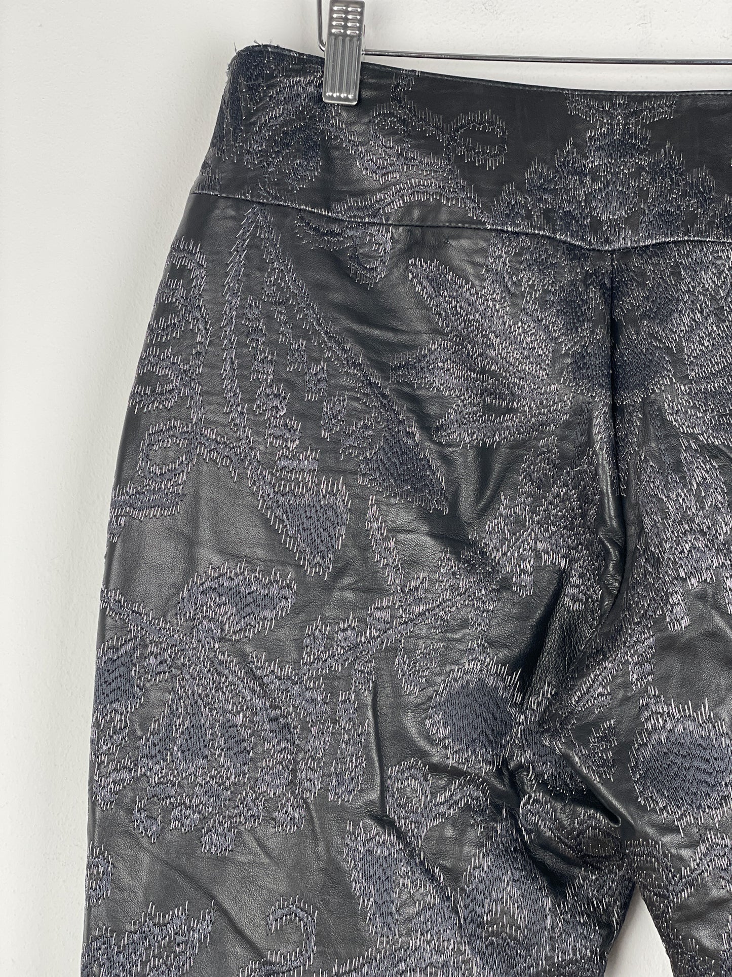 Gucci by Tom Ford SS00 Embroidered Leather Biker Pants