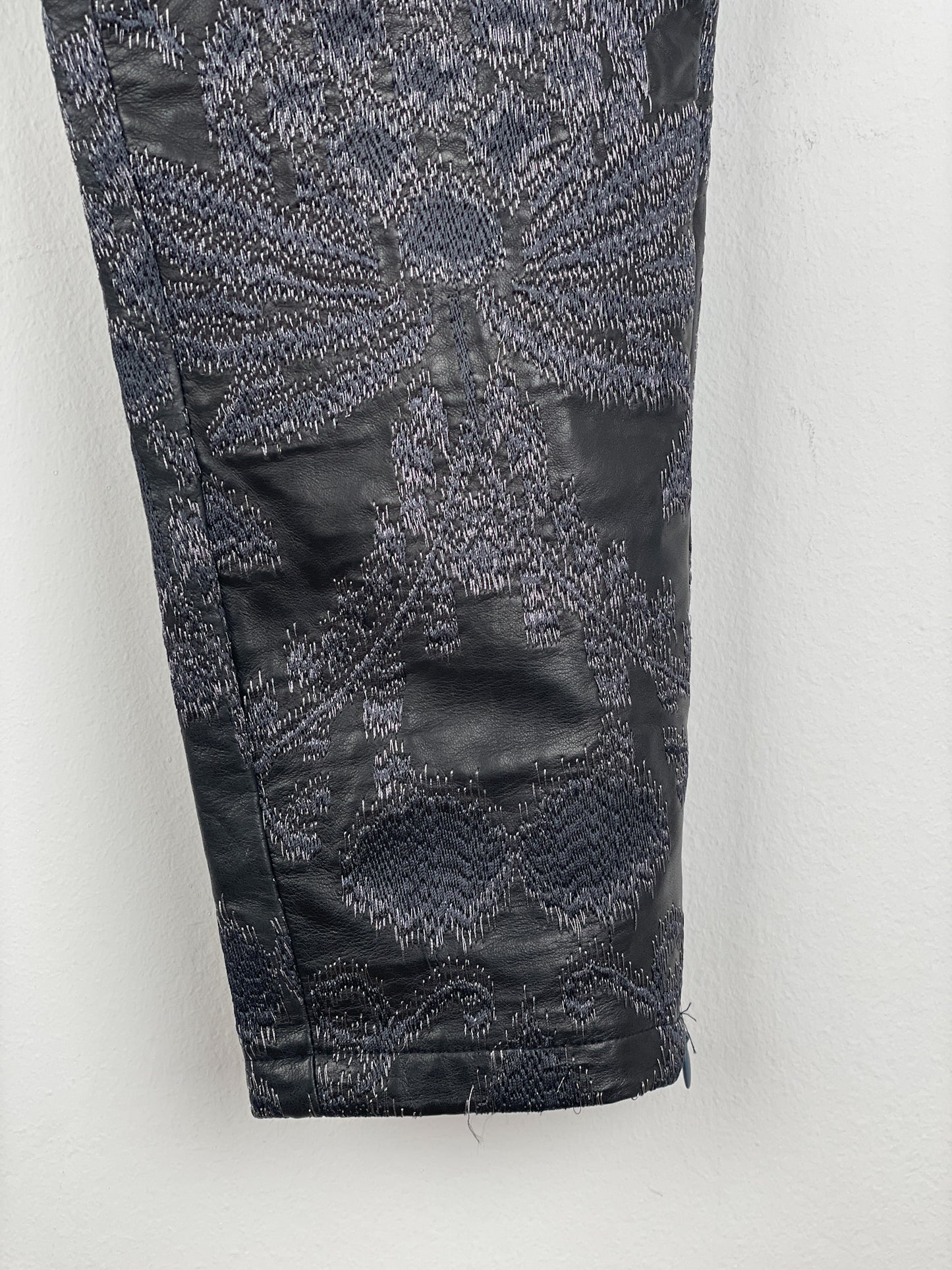 Gucci by Tom Ford SS00 Embroidered Leather Biker Pants