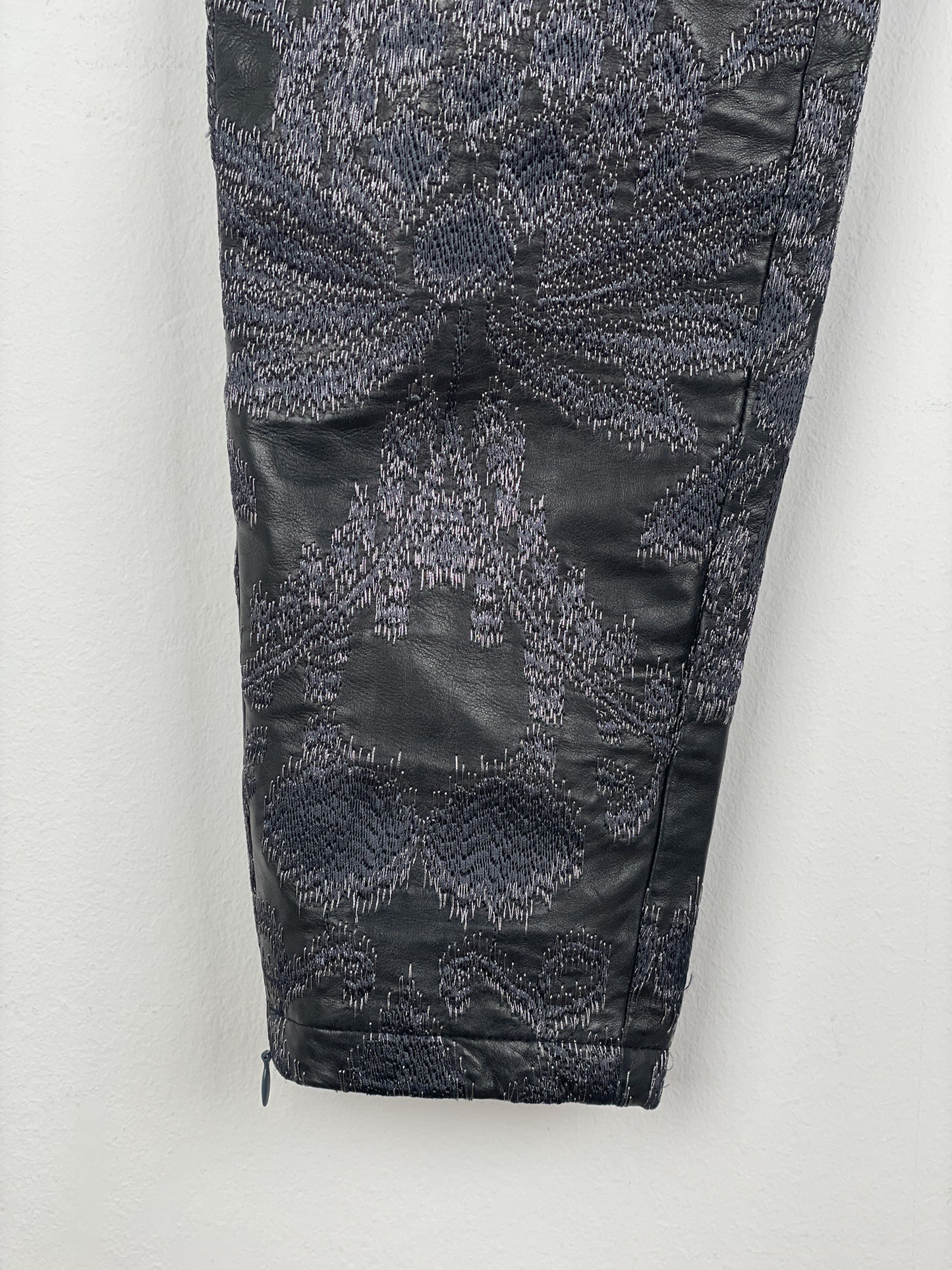 Gucci by Tom Ford SS00 Embroidered Leather Biker Pants