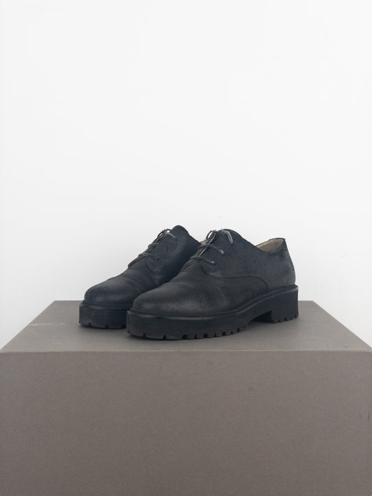 Maison Margiela MM6 Coated Suede Lug Sole Derby Shoes