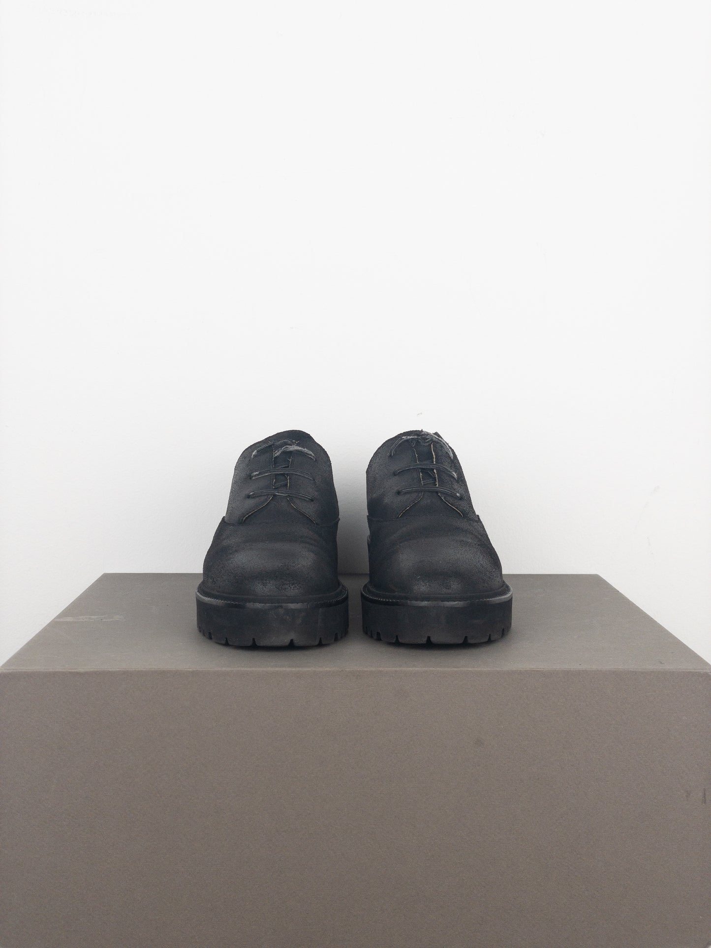 Maison Margiela MM6 Coated Suede Lug Sole Derby Shoes