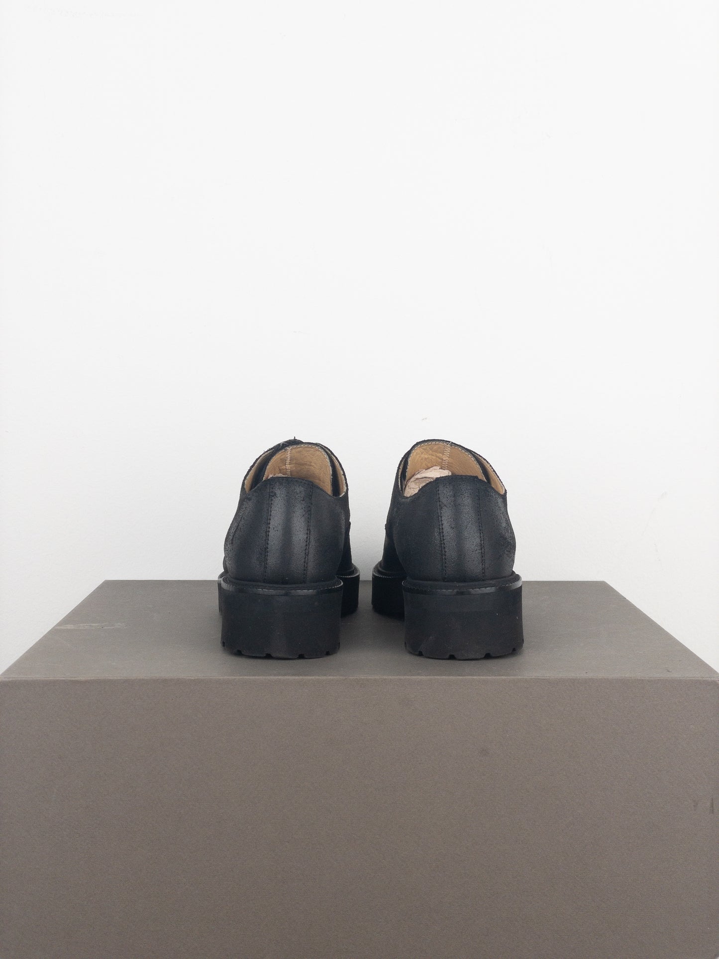 Maison Margiela MM6 Coated Suede Lug Sole Derby Shoes