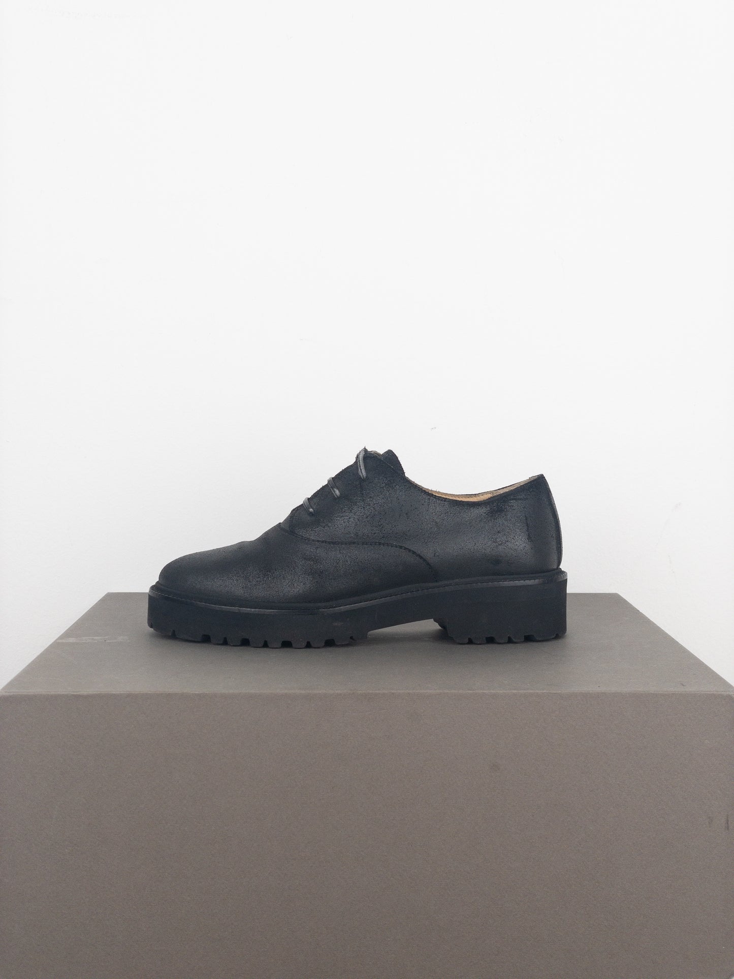 Maison Margiela MM6 Coated Suede Lug Sole Derby Shoes