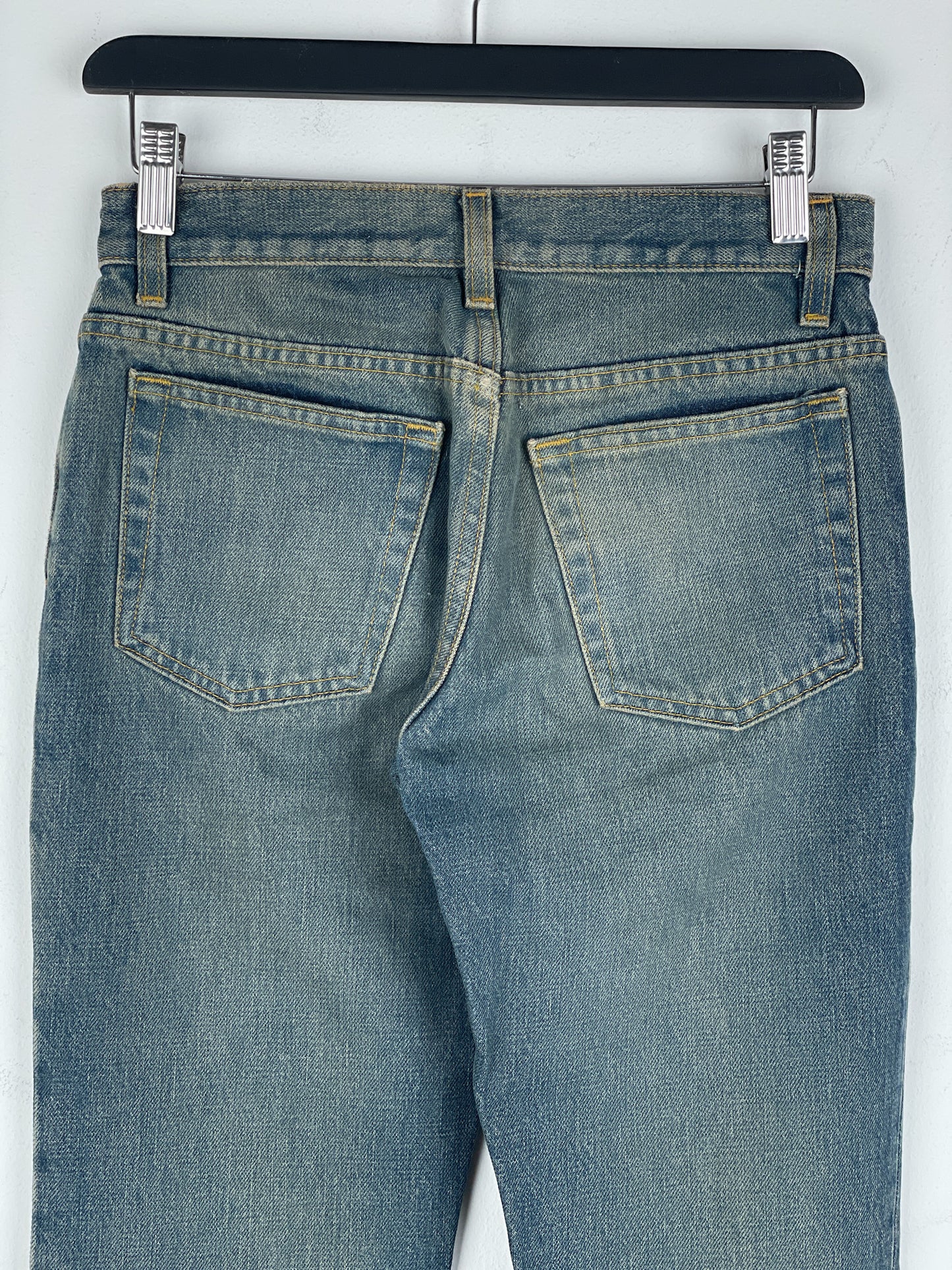 Helmut Lang 1990s Dirt Wash Boot-Cut Denim Jeans