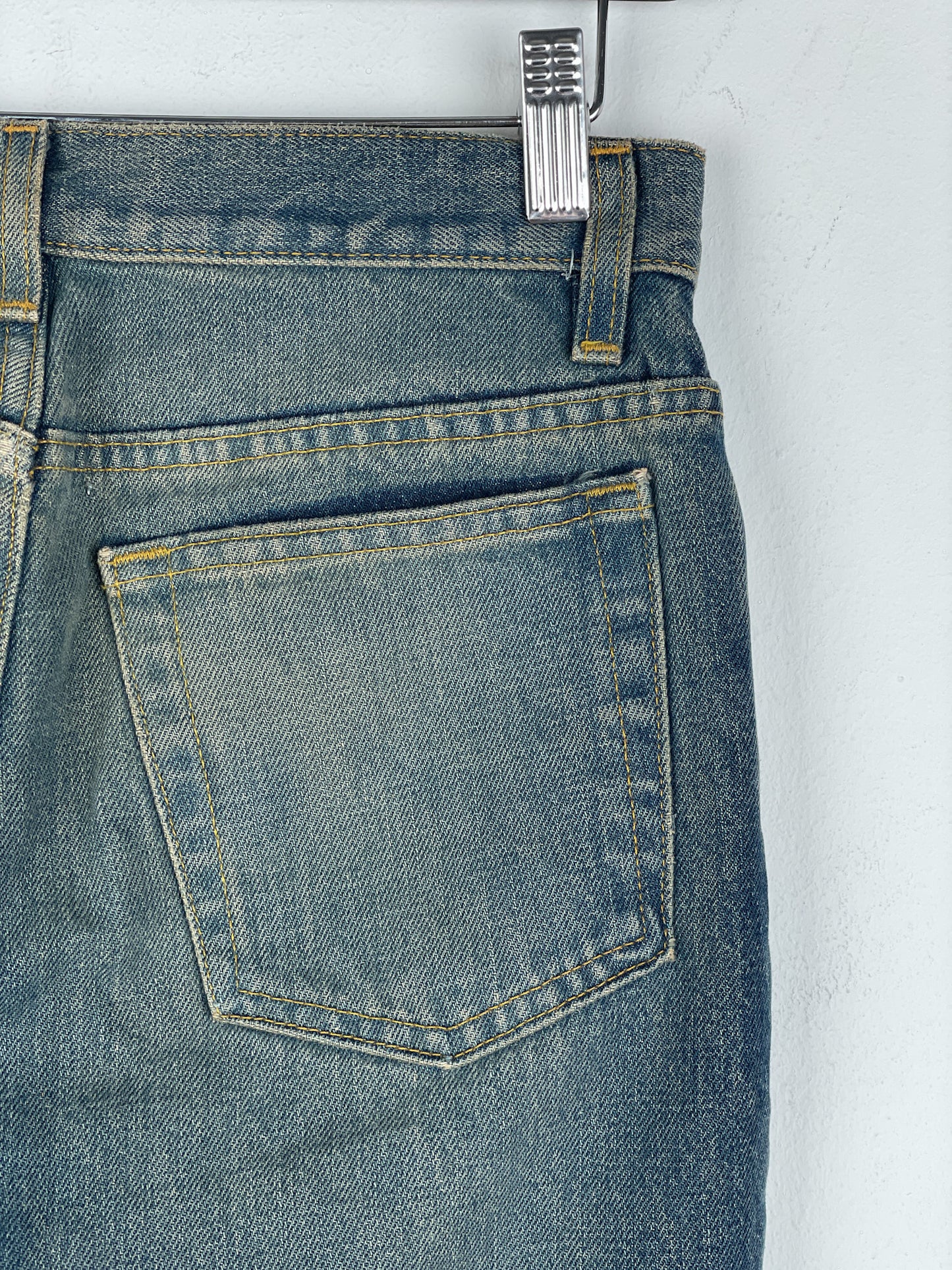 Helmut Lang 1990s Dirt Wash Boot-Cut Denim Jeans