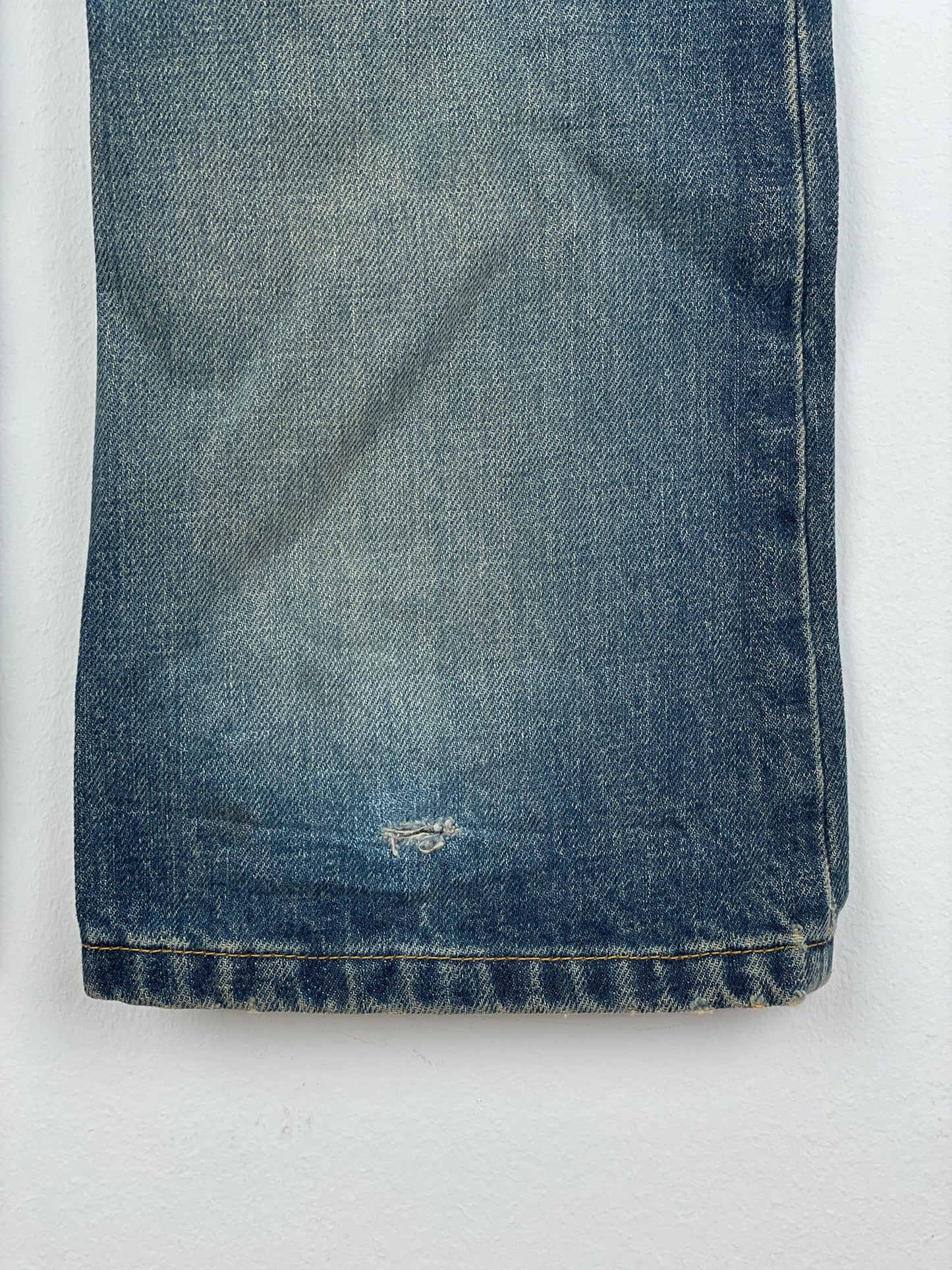 Helmut Lang 1990s Dirt Wash Boot-Cut Denim Jeans