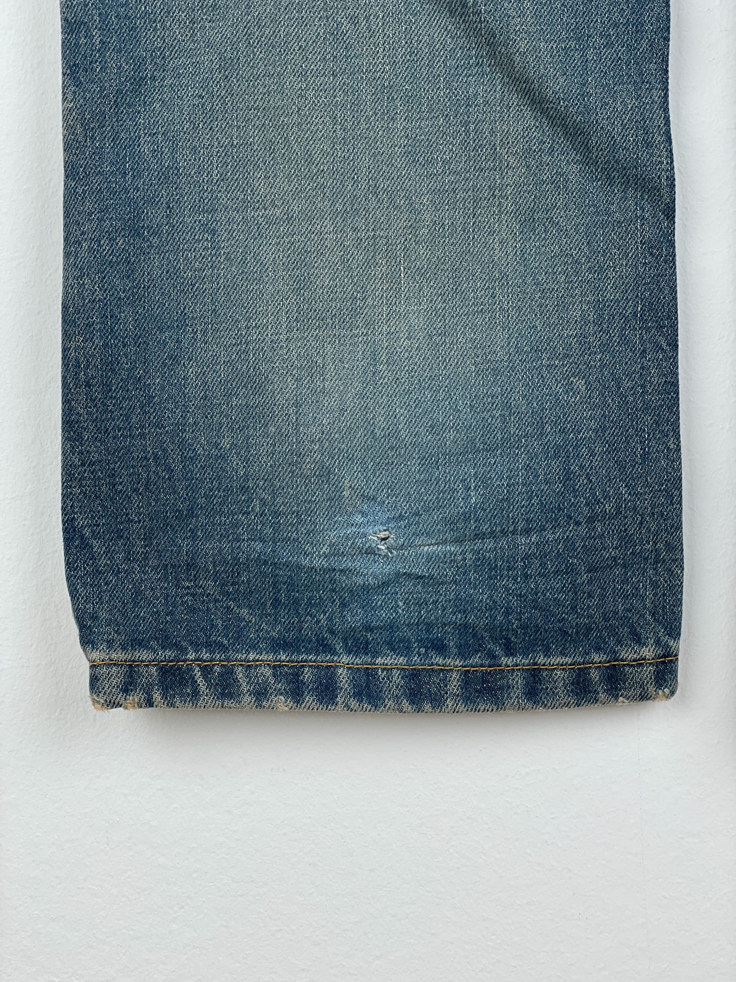 Helmut Lang 1990s Dirt Wash Boot-Cut Denim Jeans