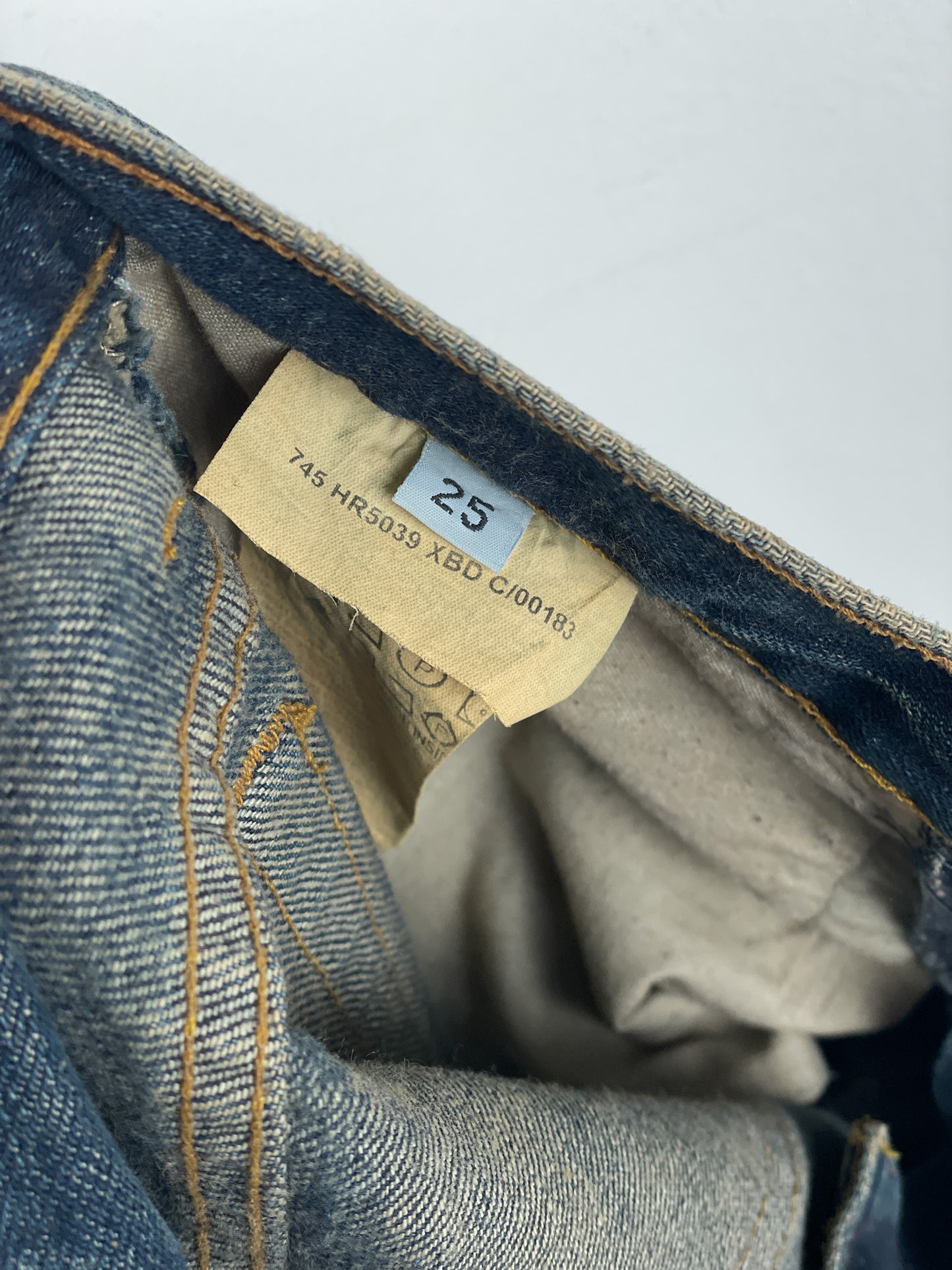 Helmut Lang 1990s Dirt Wash Boot-Cut Denim Jeans