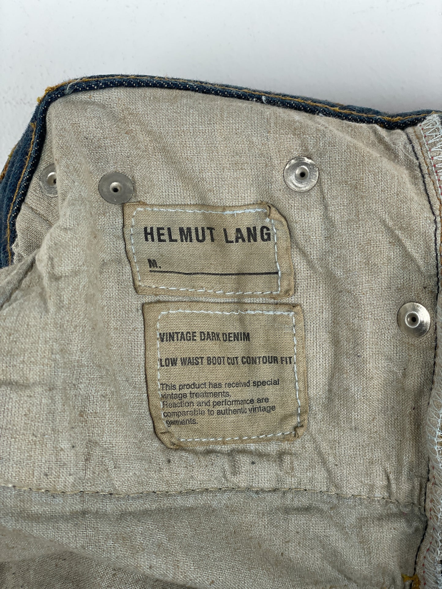 Helmut Lang 1990s Dirt Wash Boot-Cut Denim Jeans