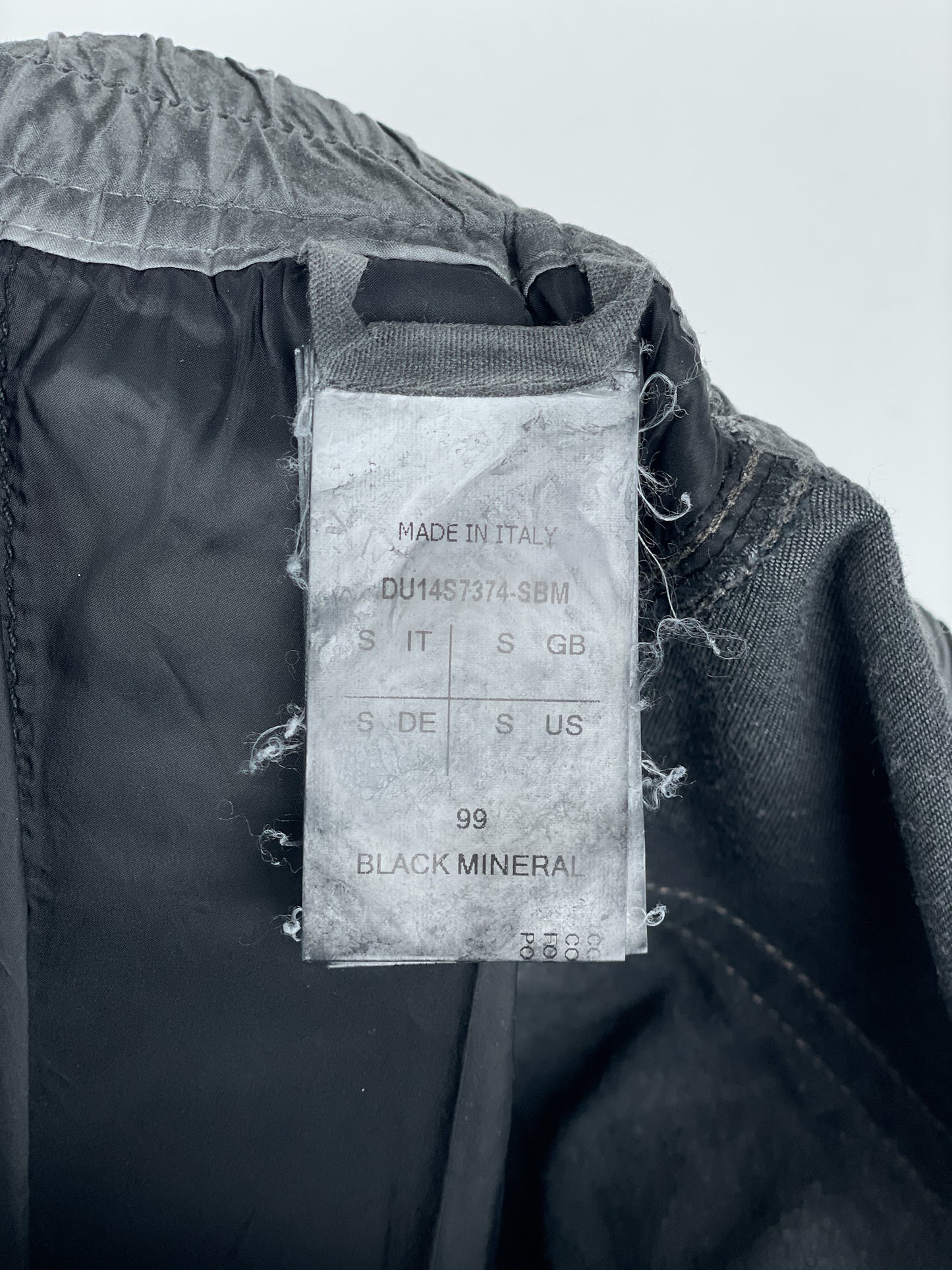 Rick Owens SS14 'Vicious' Coated Dropcrotch Sweatpants