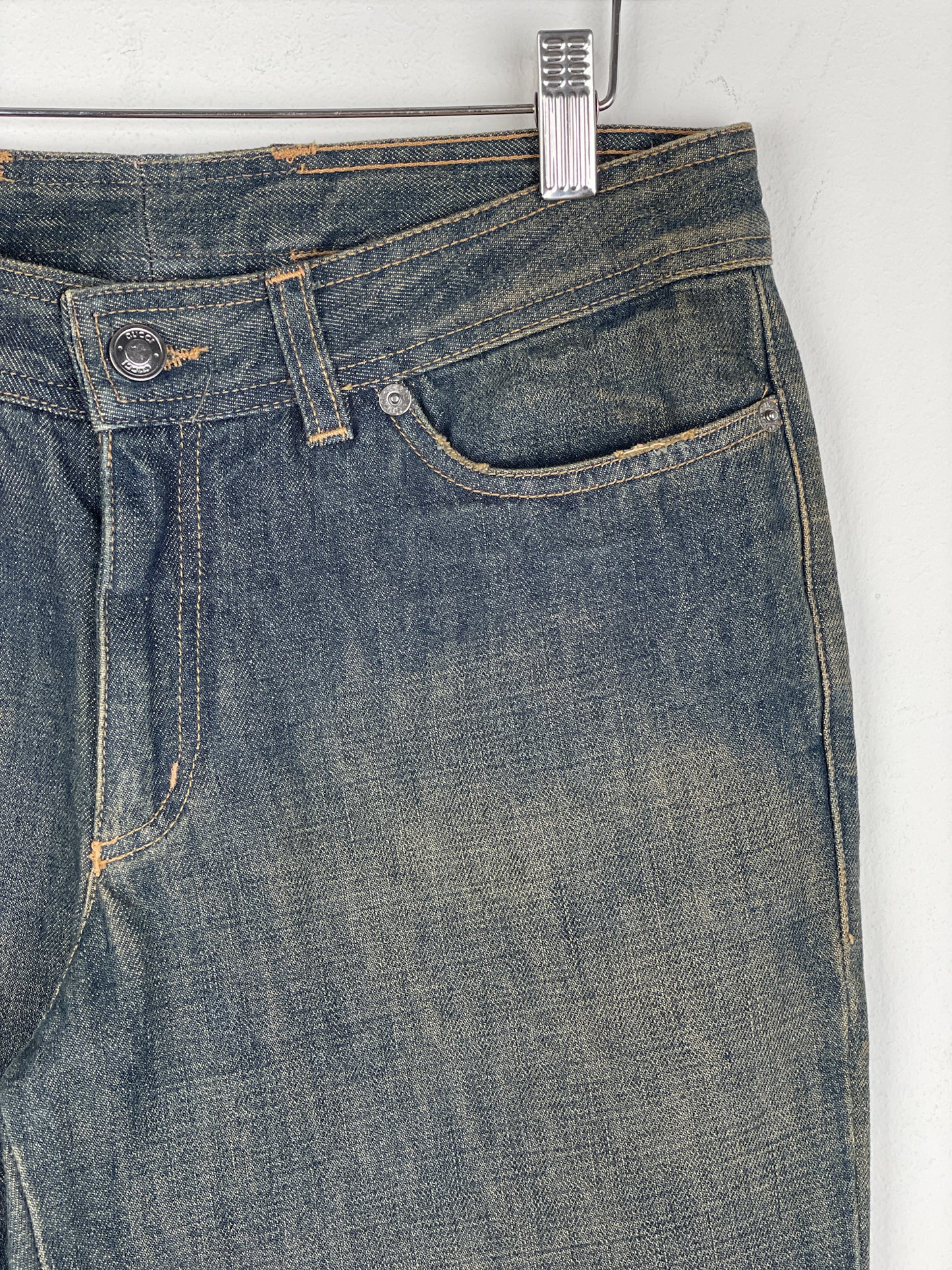 Gucci by Tom Ford SS02 Flared Sanded Bootcut Denim Jeans